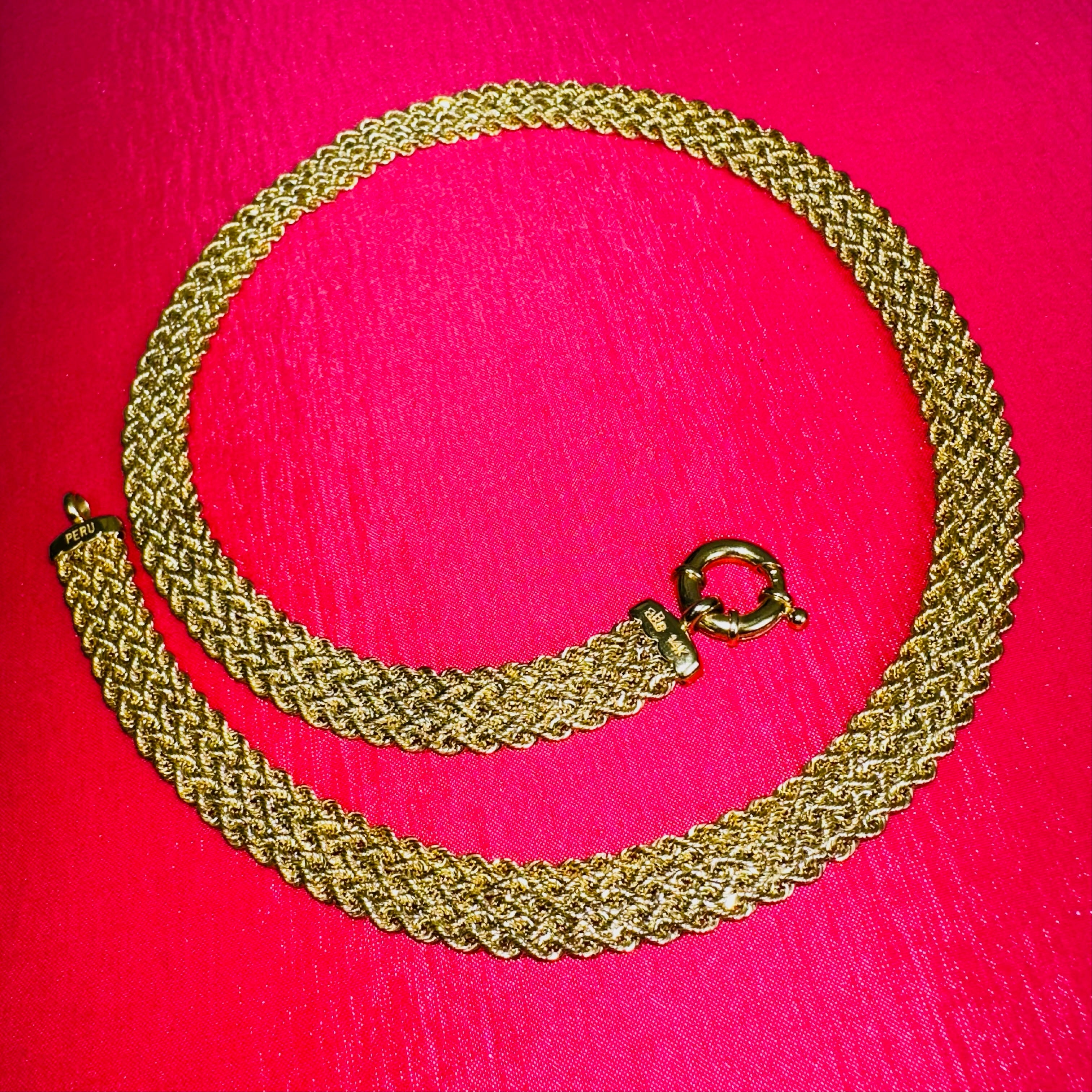 18” 14K Fine Italian Woven Necklace