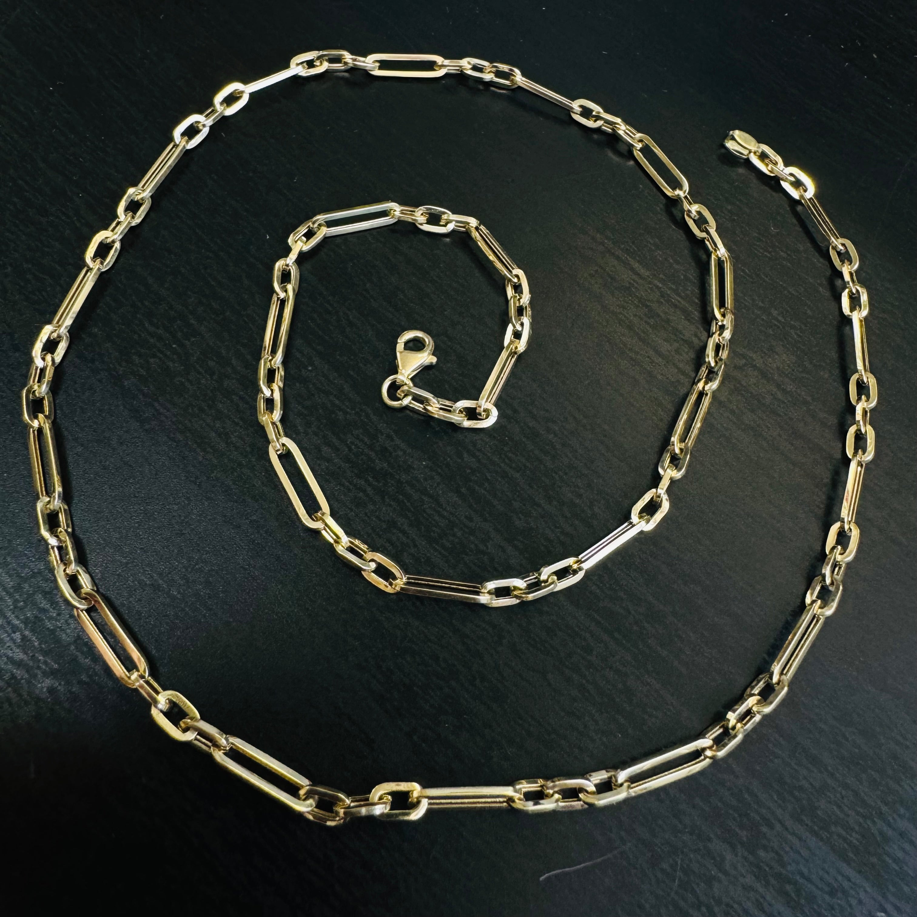 20” Multi Link Necklace 14K Yellow Gold  4mm