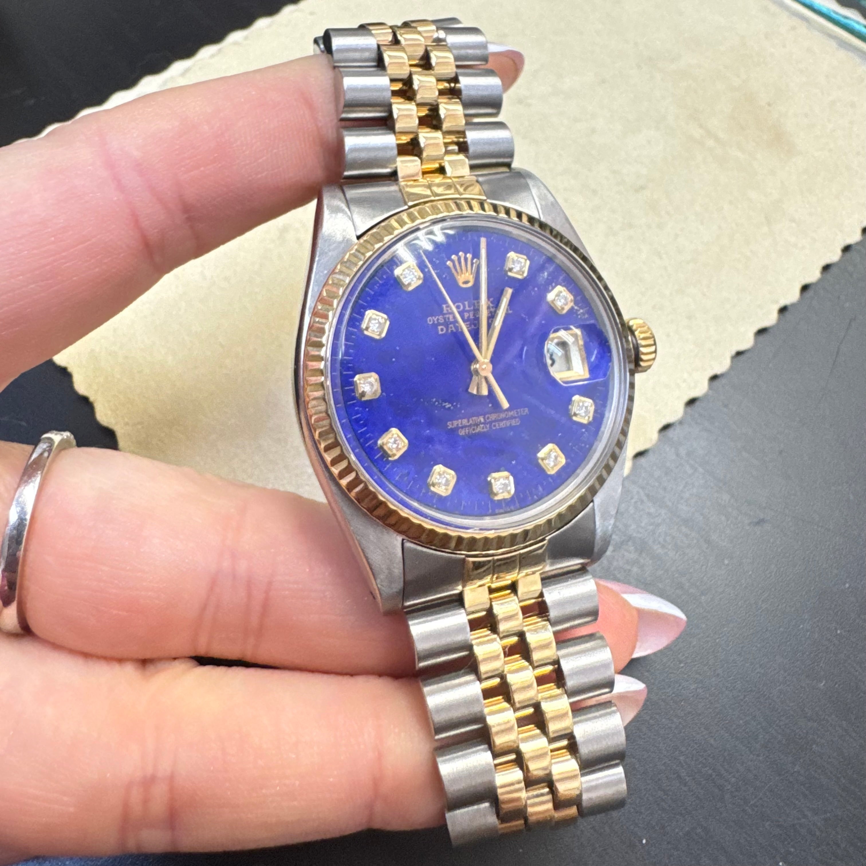 36MM Date Just Two Tone  Lapis Dial  ref.16013