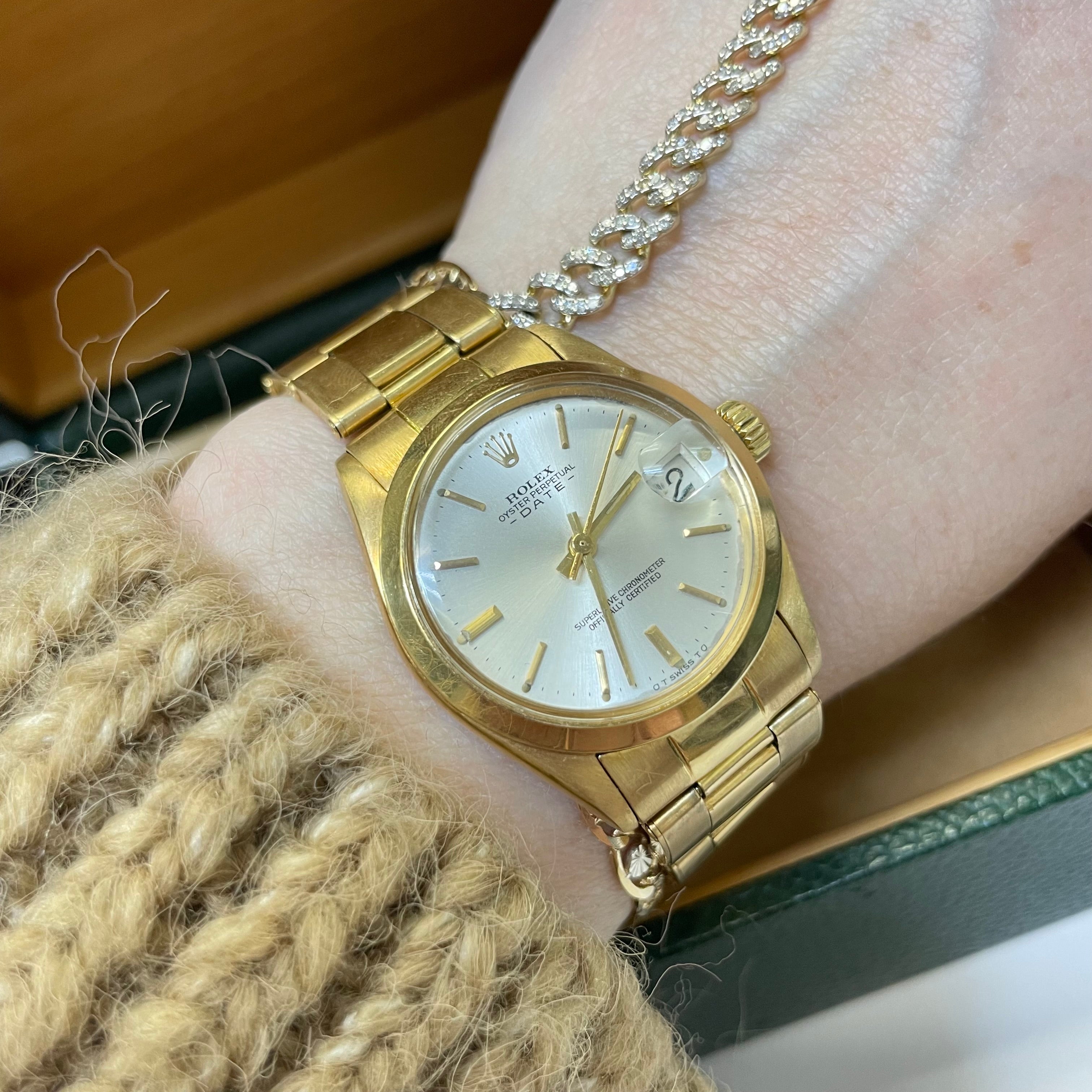 31mm Rolex Solid 18K Yellow Gold with Oyster Strap