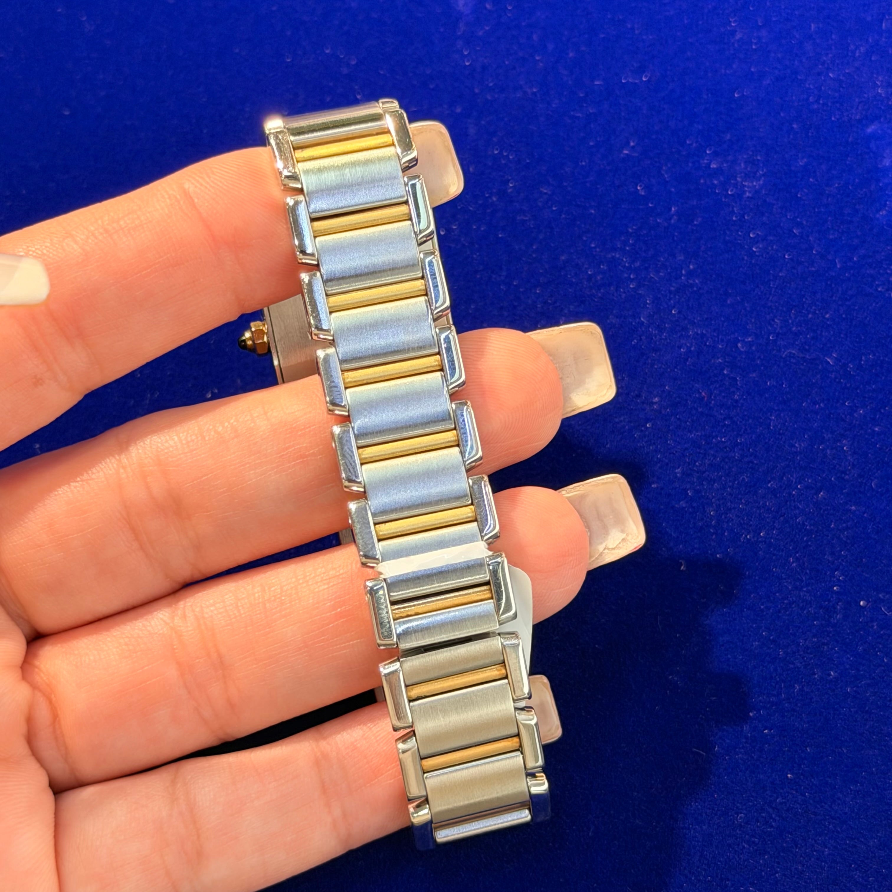 20MM Small Cartier Tank Francaise 18K & Stainless Steel 6.75"