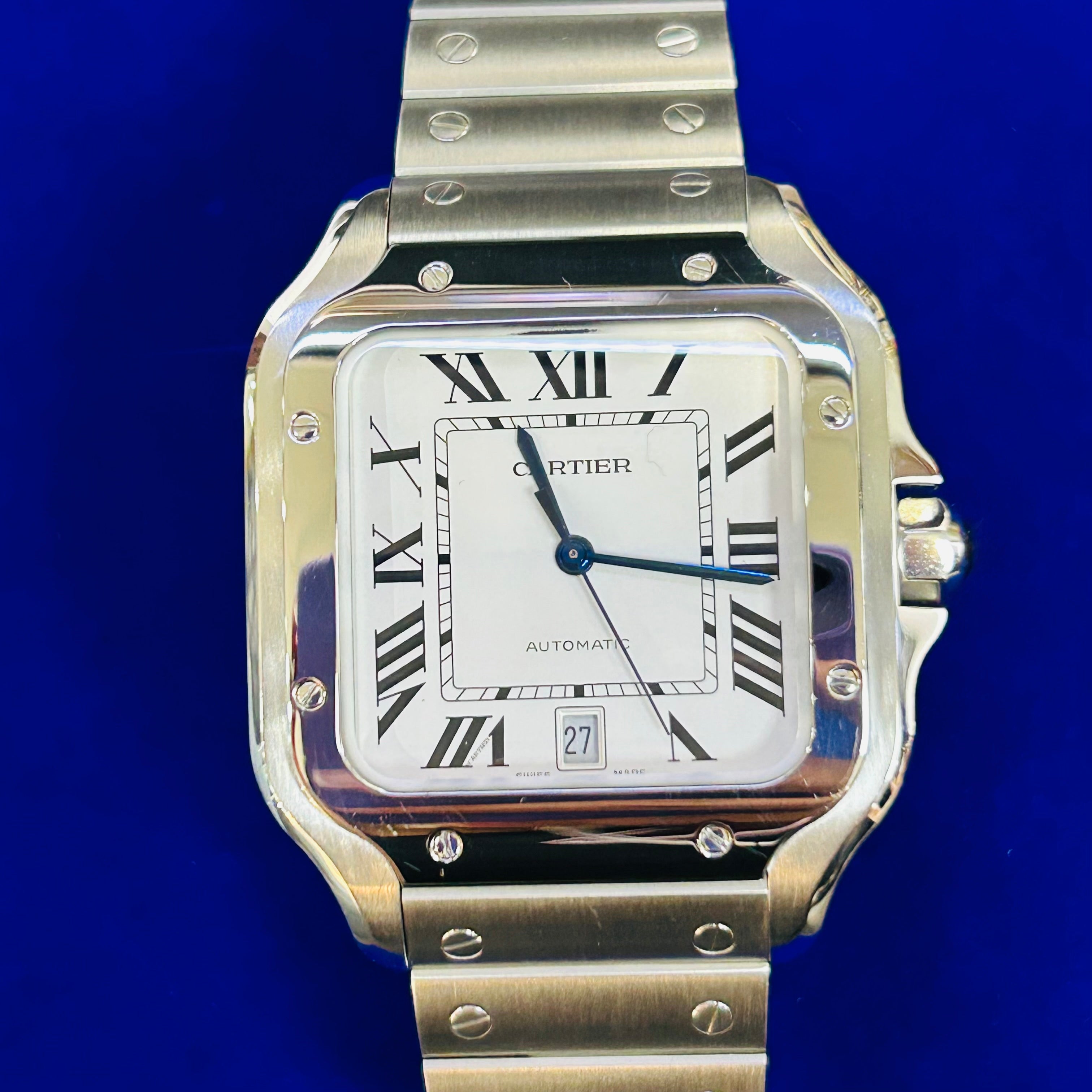 Cartier Large Santos White Men's Watch - 477236CX
