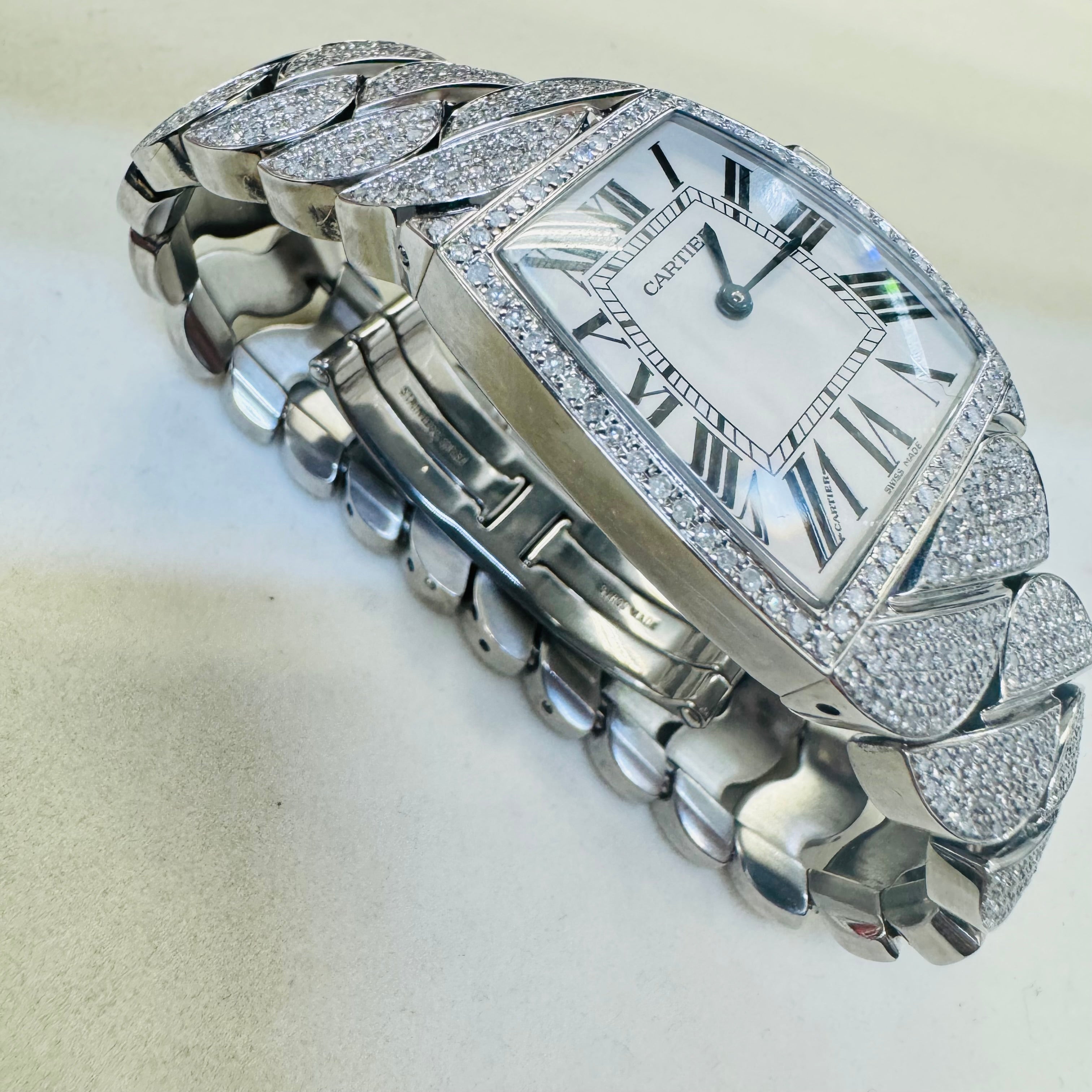 28mm Cartier La Dona Diamond Stainless Steel Watch