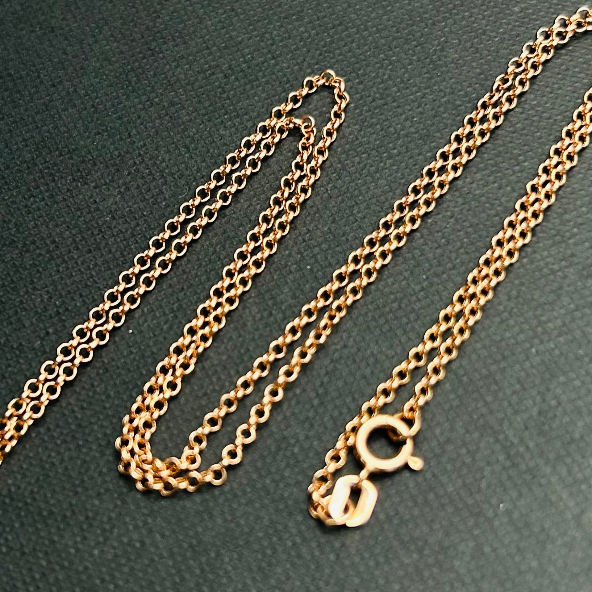 10K Solid Rose Gold Rolo Link 1.6mm Chain 16" 18" 20"