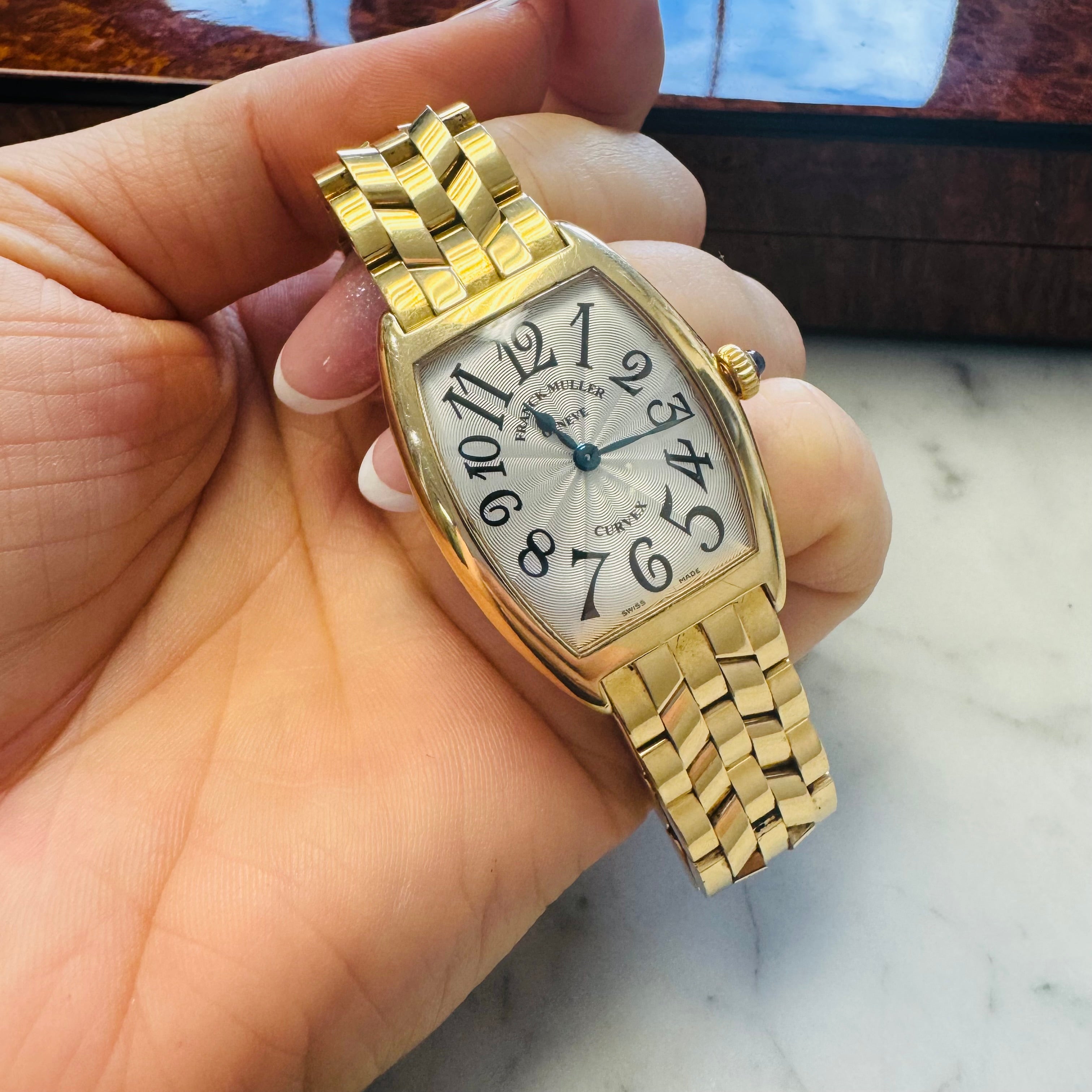 Frank Mueller 18K Yellow Gold Curvex Watch