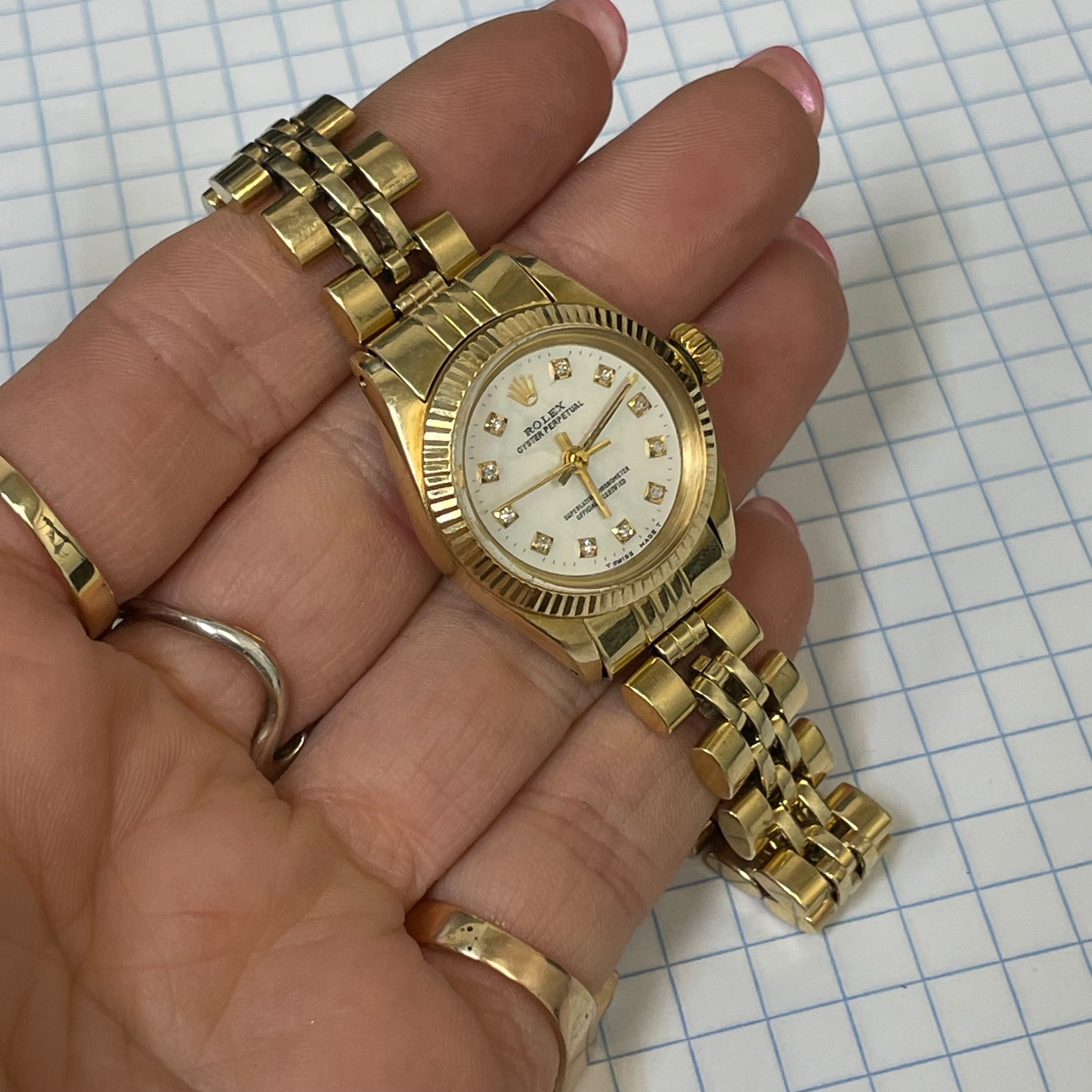 26mm 14K Yellow Gold Ladies Rolex Watch Ref. 6407070 1979-1980