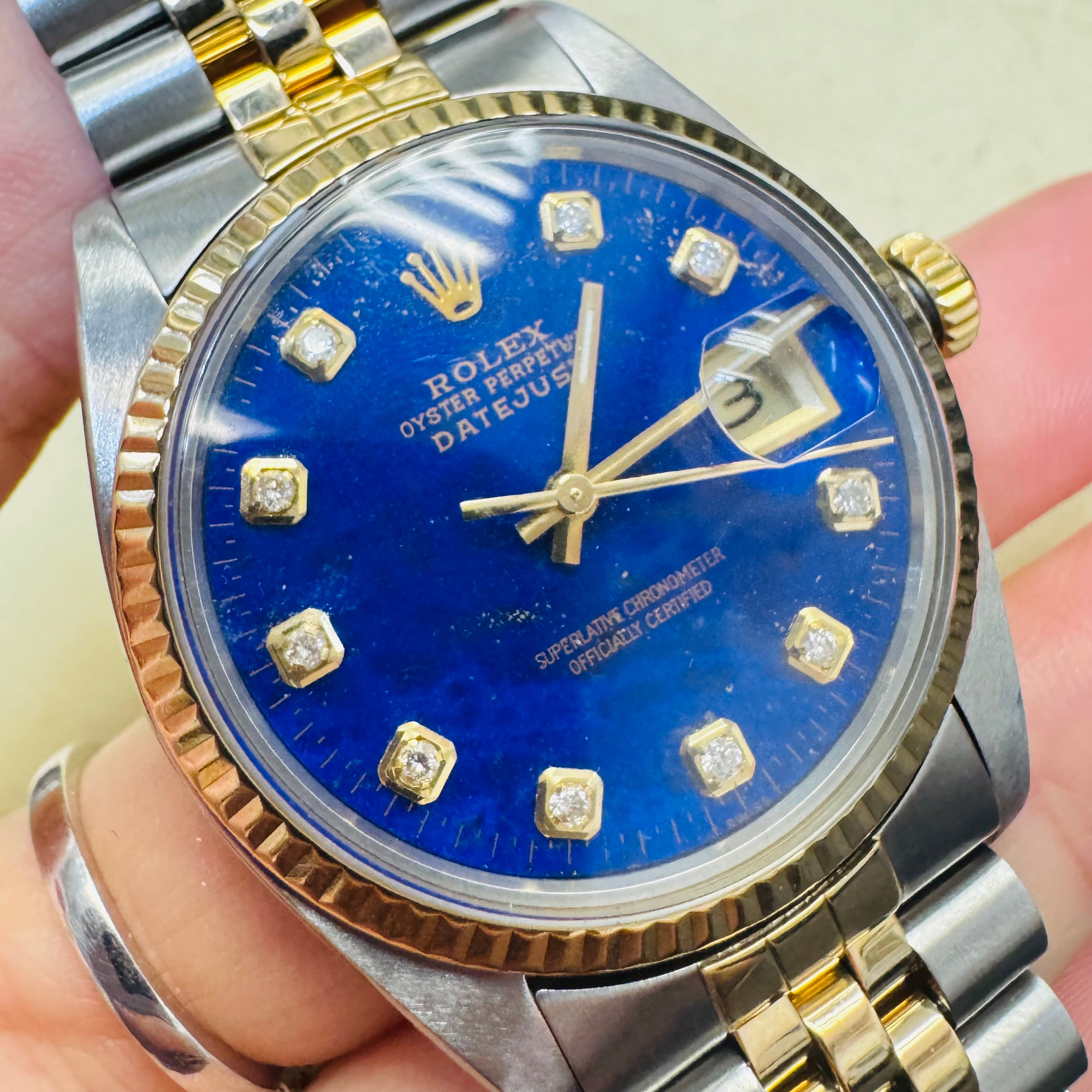 36MM Date Just Two Tone  Lapis Dial  ref.16013