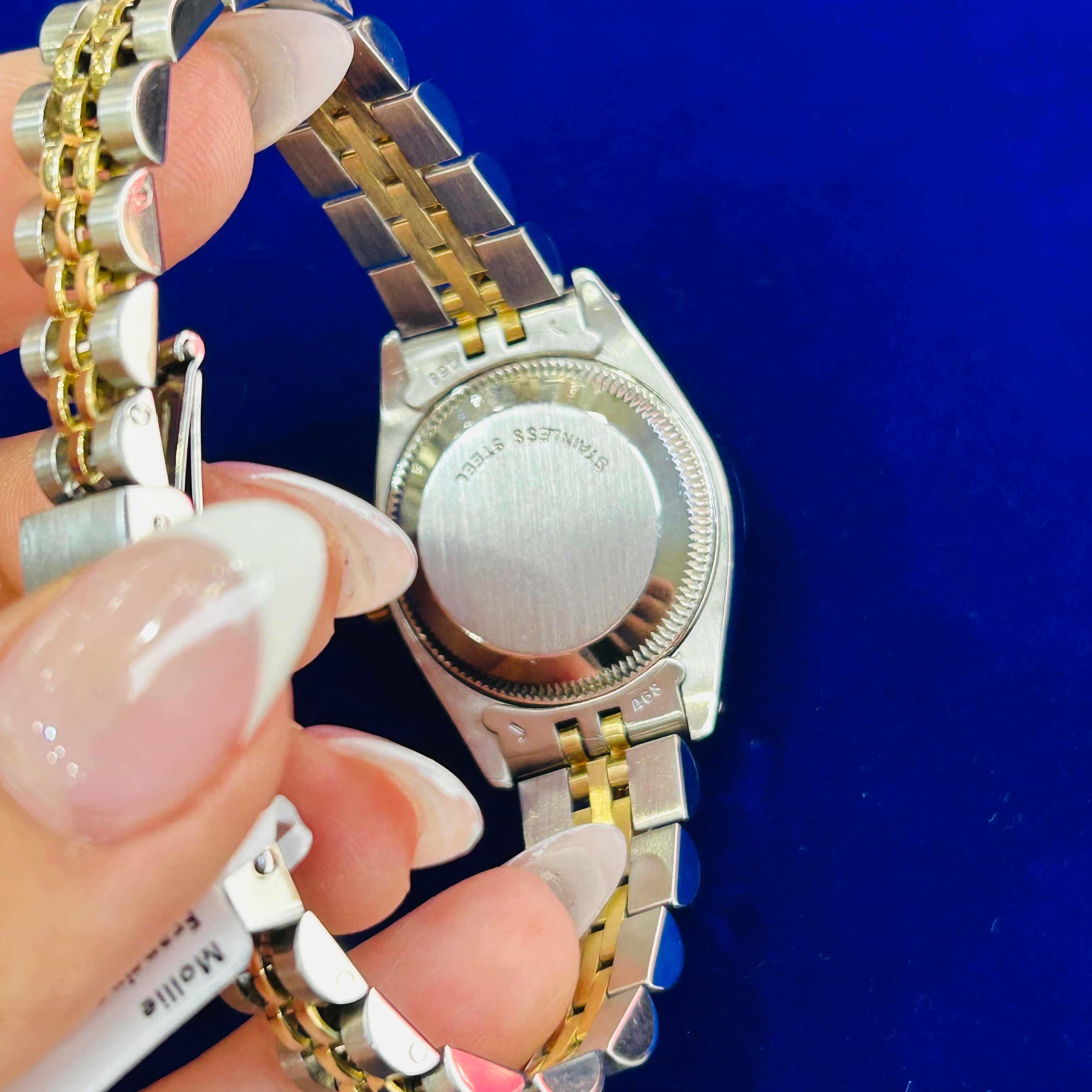 Vintage Stainless Steel and Gold 26MM Oyster Perpetual Datejust Rolex Watch 1981