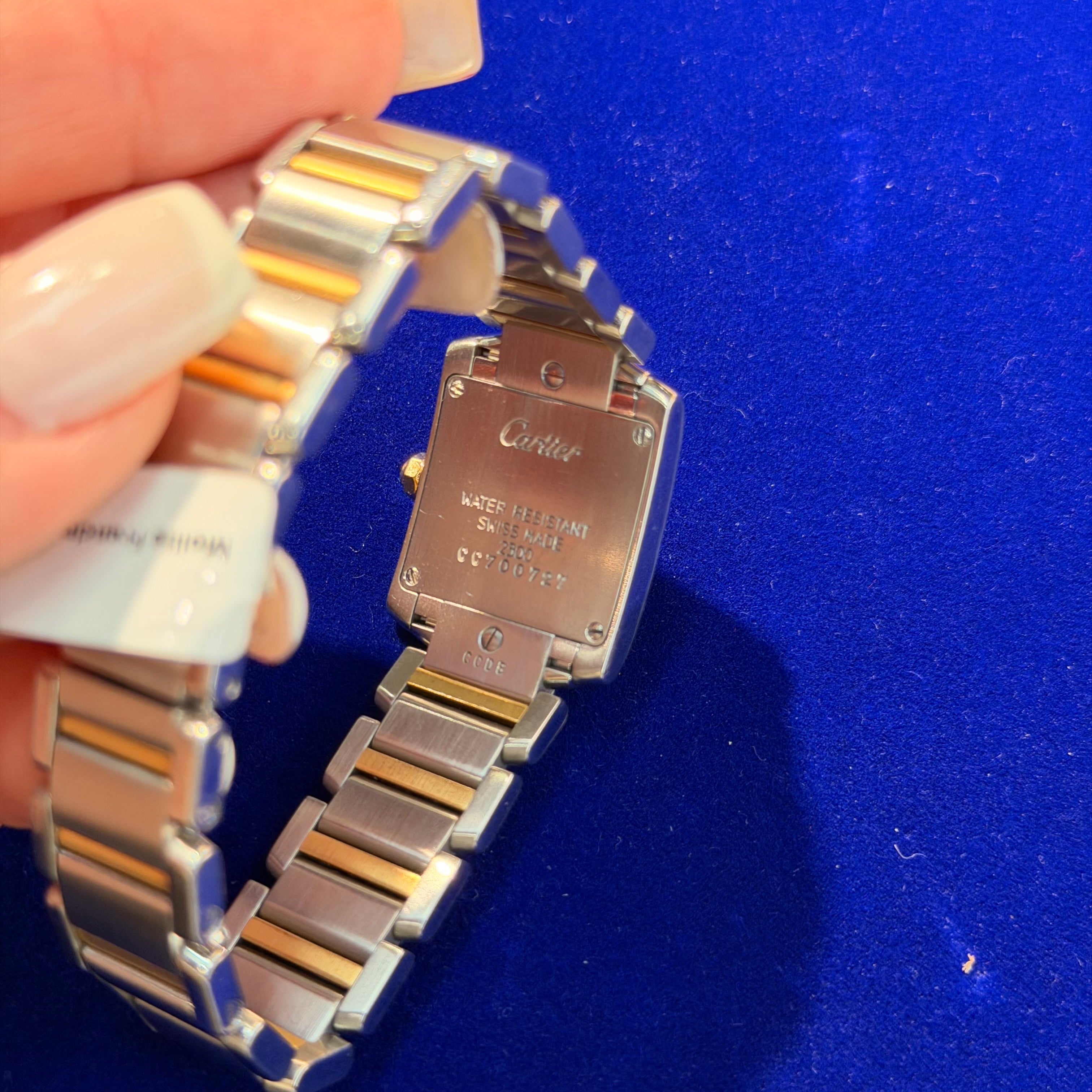 20MM Small Cartier Tank Francaise 18K & Stainless Steel 6.75"