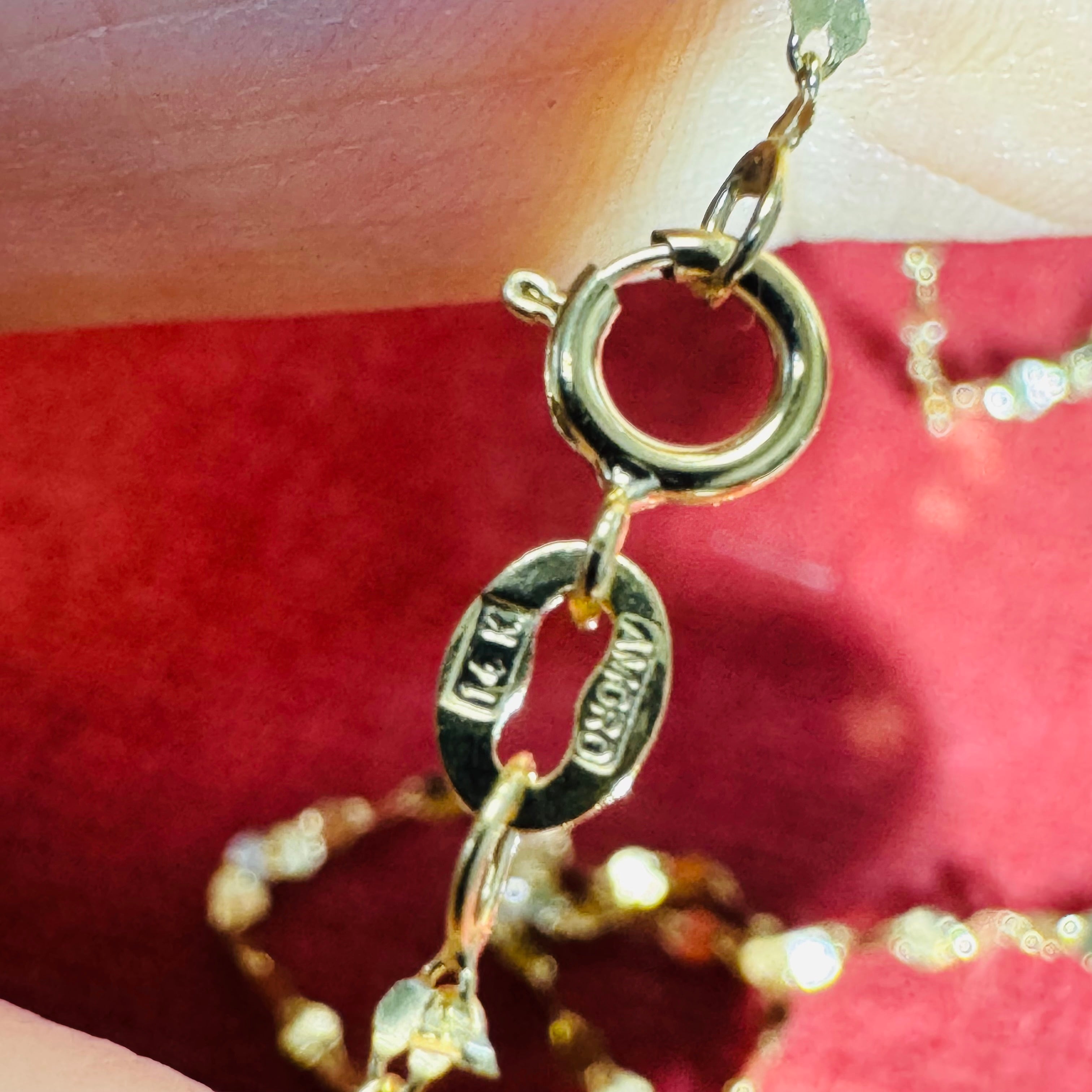 1mm Solid 14K Yellow Super Shiny Sparkle Chain