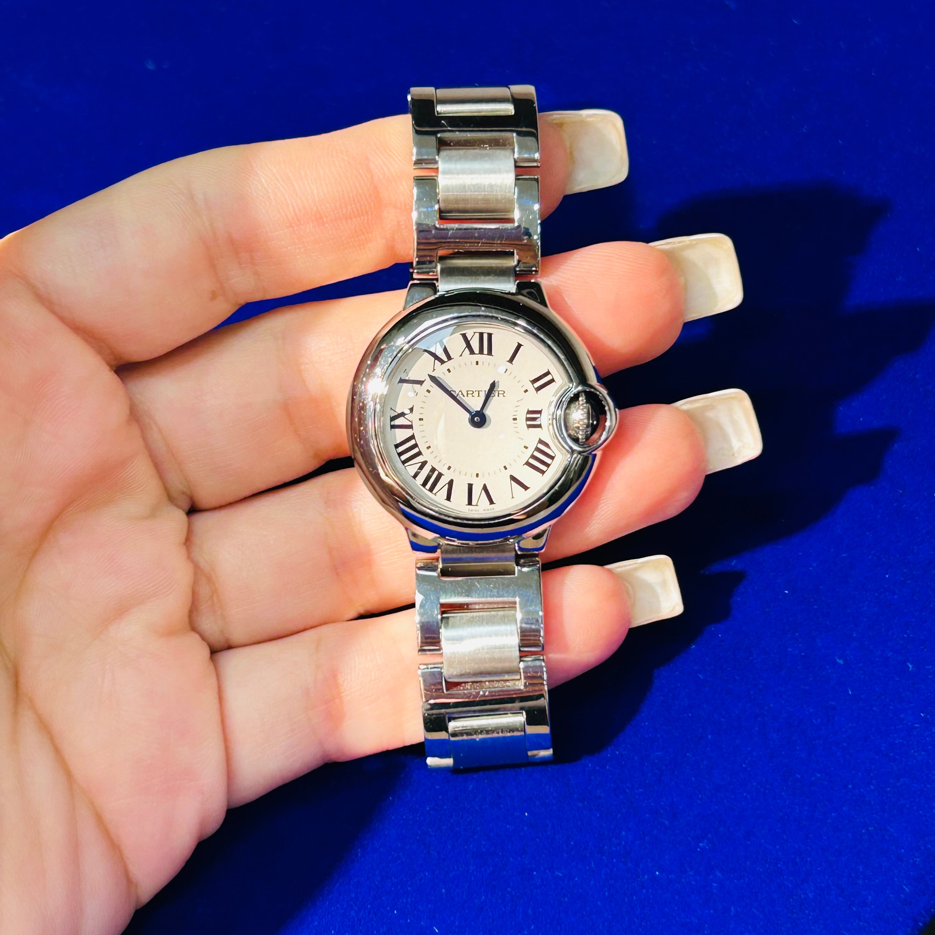 Cartier Ballon Bleu 28MM Stainless Steel Quartz 6.5"