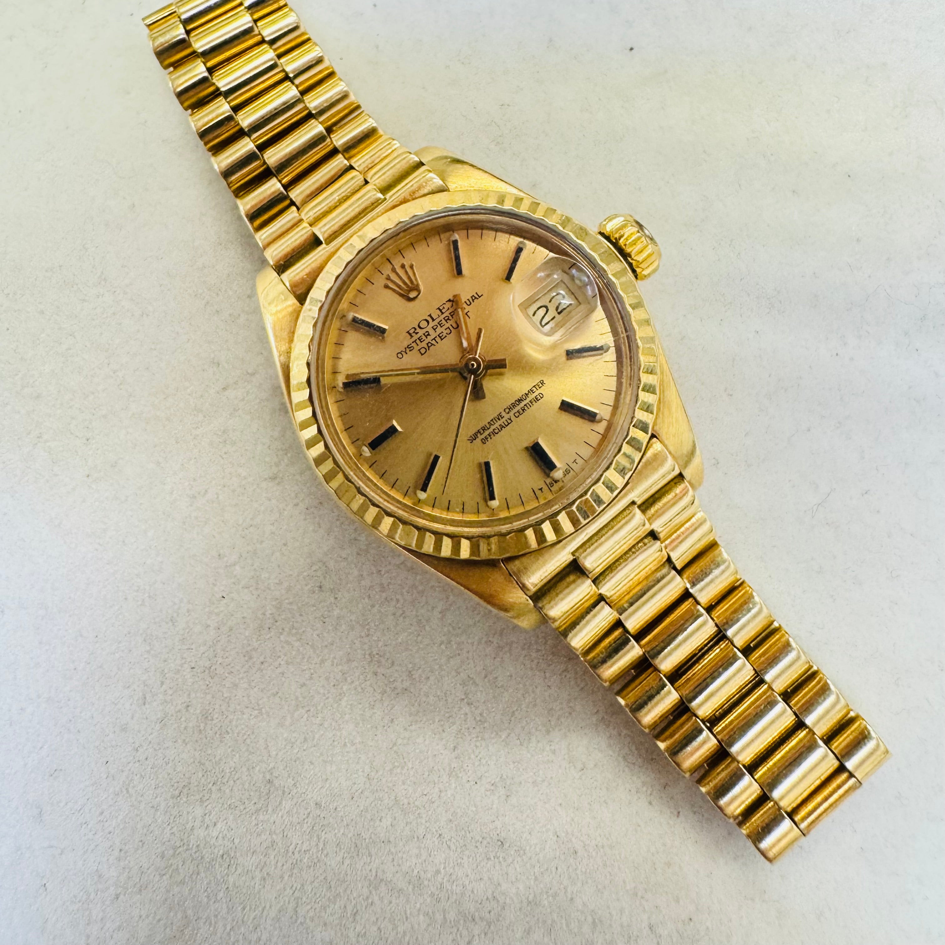 26MM 18K Yellow Gold Rolex President Ref.6917 1979