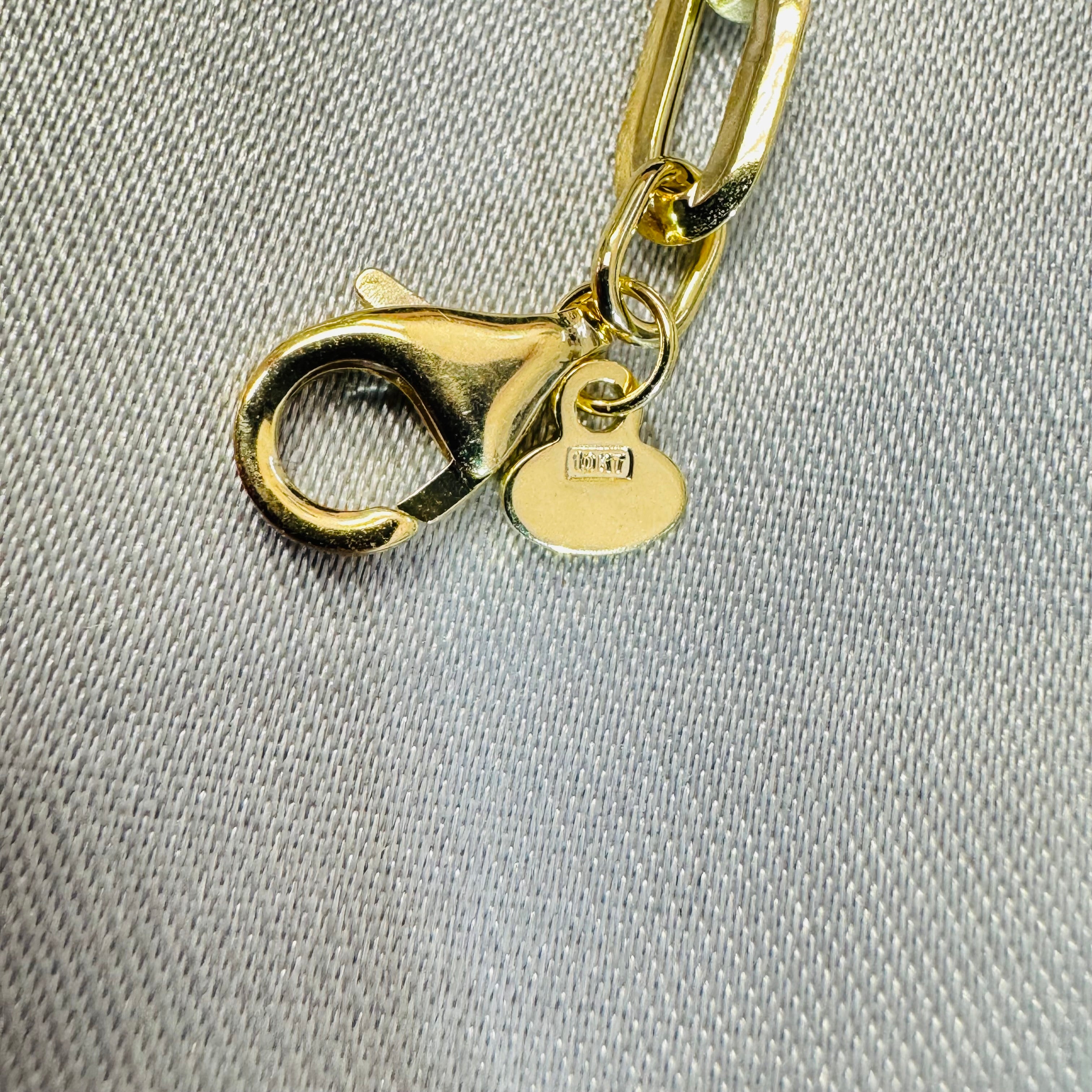 10K Yellow Gold 5mm Paperclip Link Bracelet
