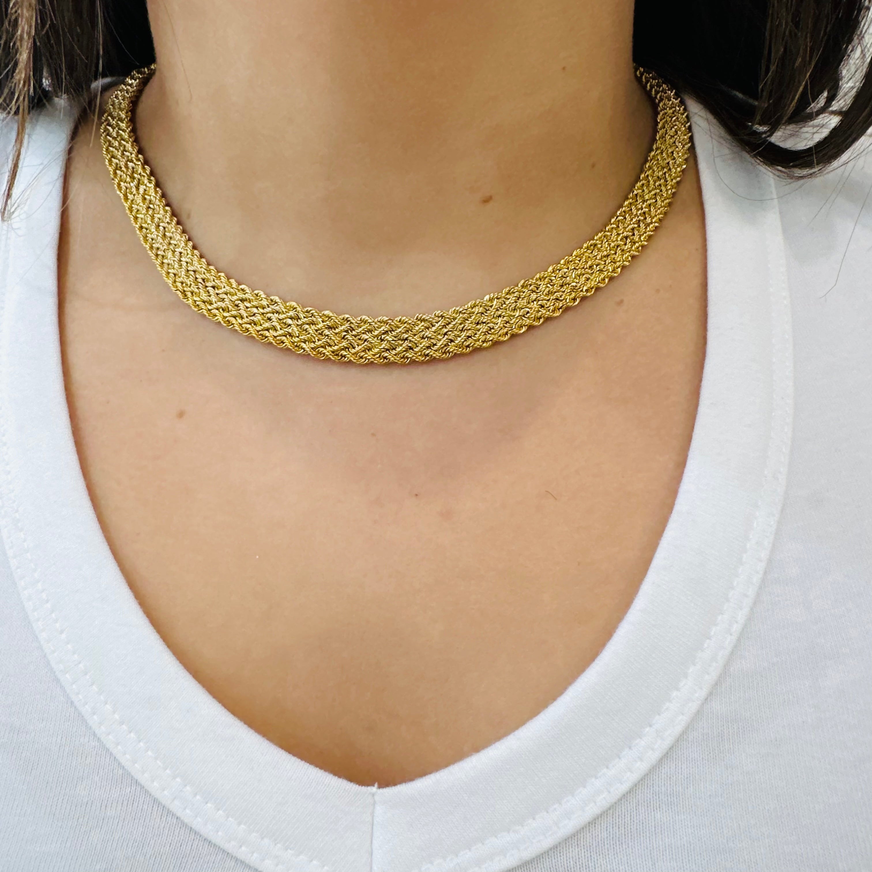 18” 14K Fine Italian Woven Necklace