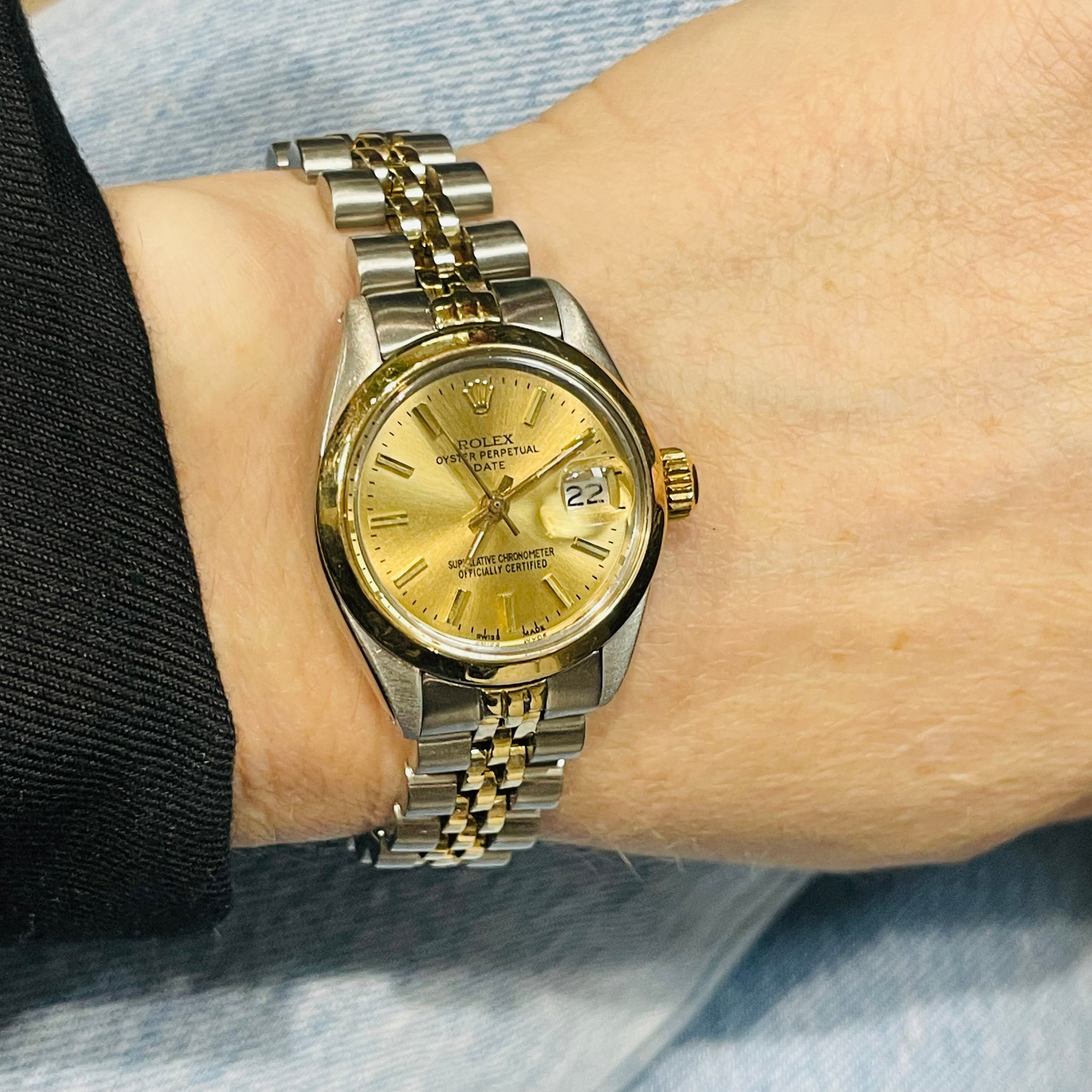 26mm Stainless Steel and Yellow Gold Ladies Rolex Watch