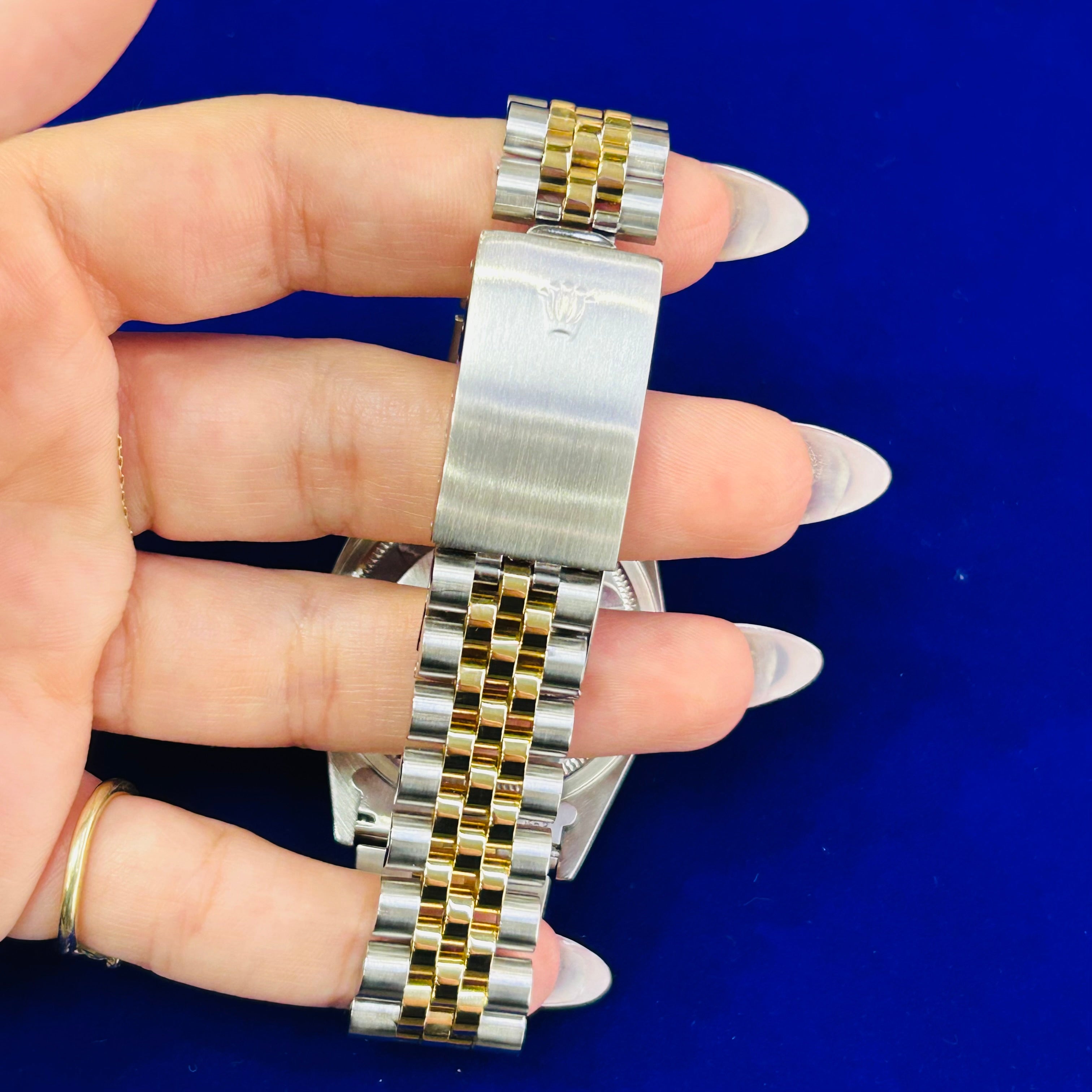 Rolex 36mm Datejust | Ref 16233 | Green Diamond Dial & Diamond Bezel | Jubilee 18k Yellow Gold & Stainless