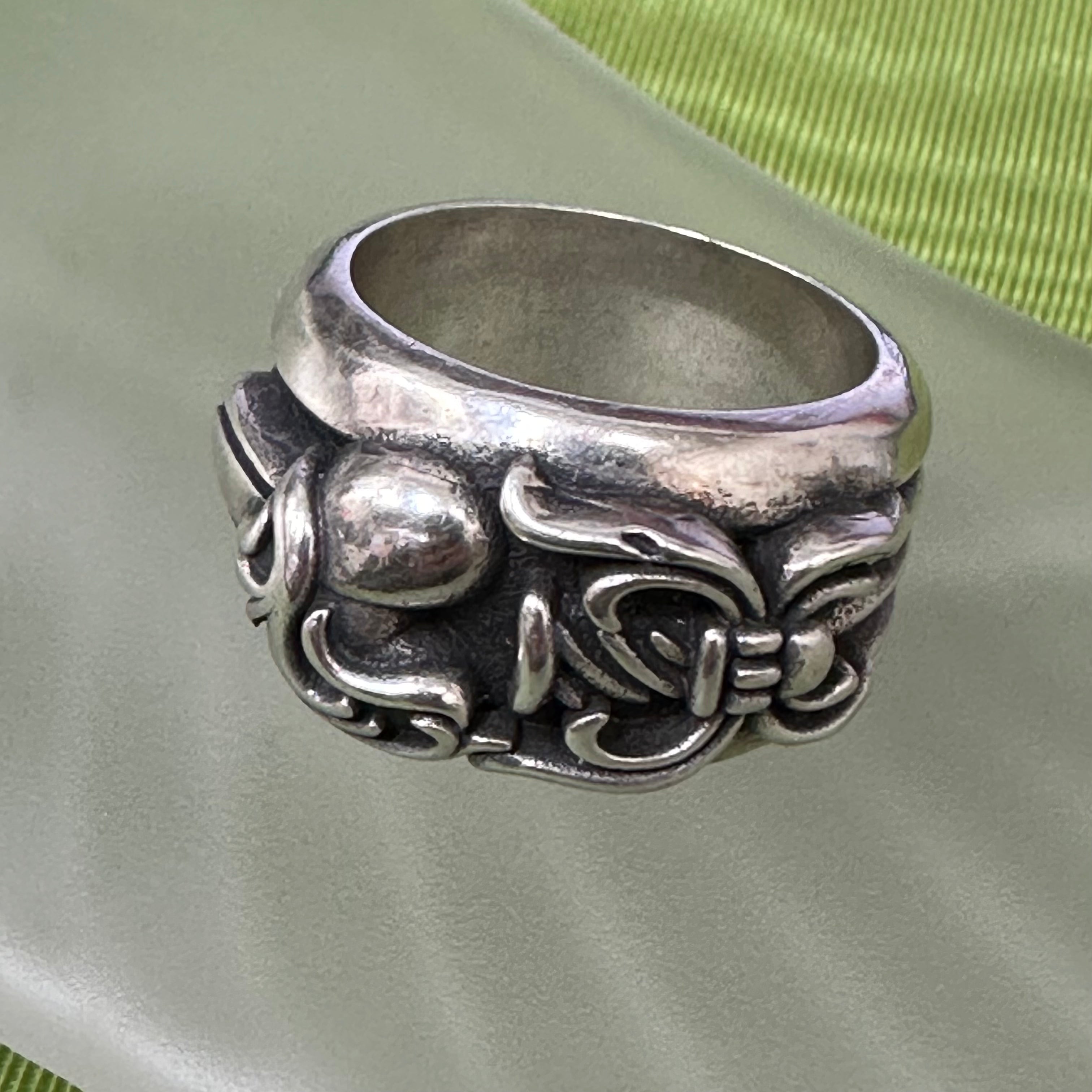 Solid Sterling silver Chrome Hearts Men's Dagger Ring