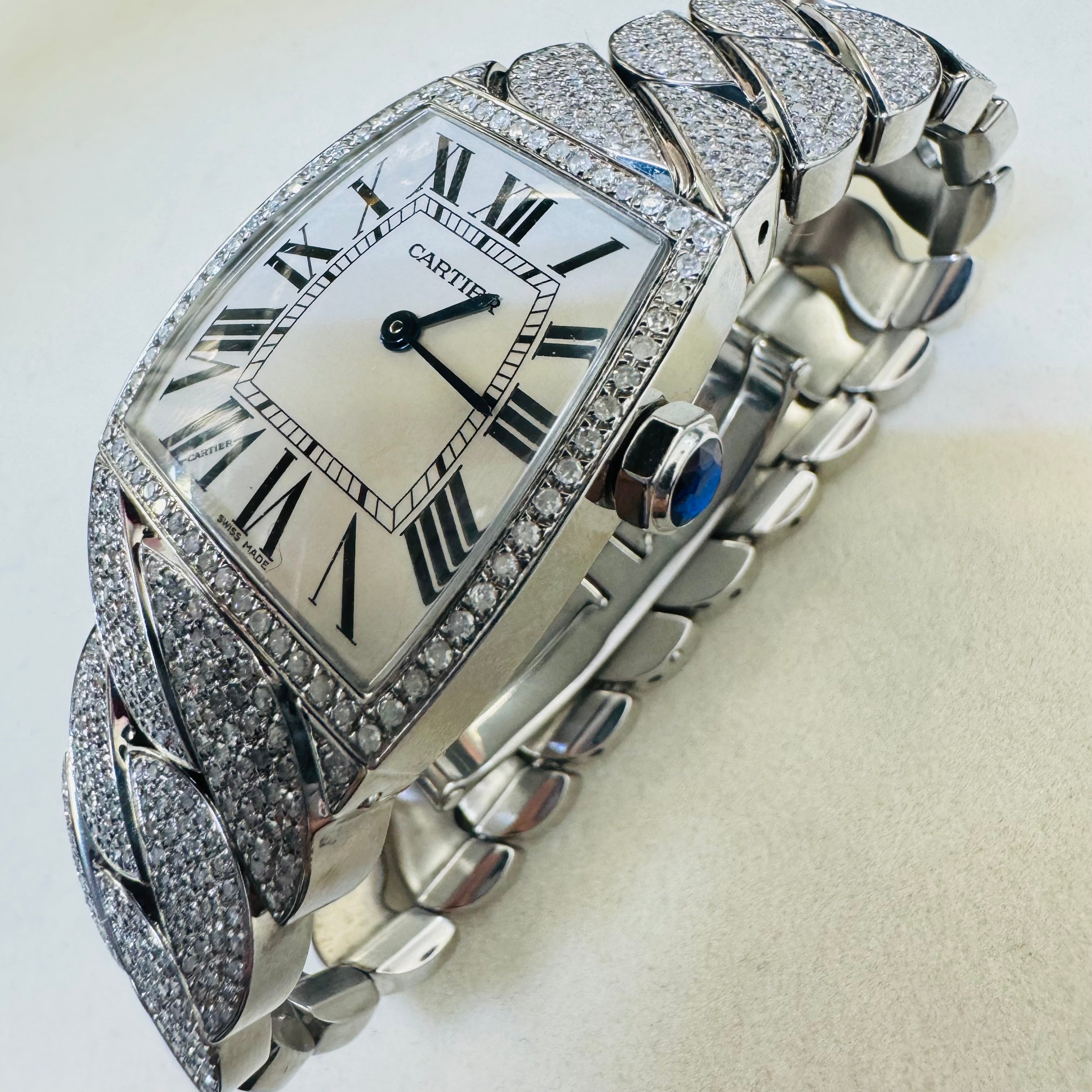 28mm Cartier La Dona Diamond Stainless Steel Watch