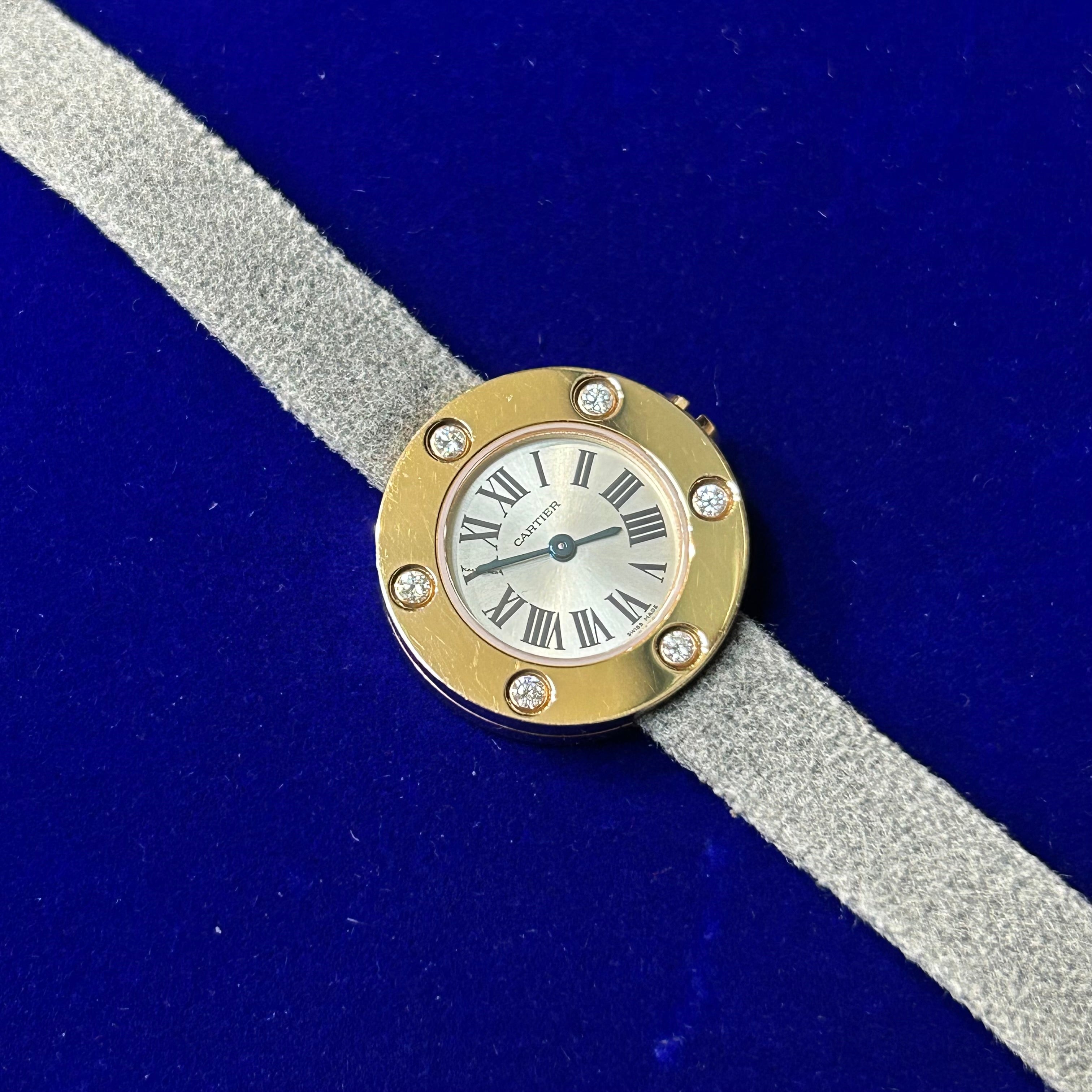 Cartier Love 23mm 18K Rose Gold Diamond-Set Quartz Watch 7.5"