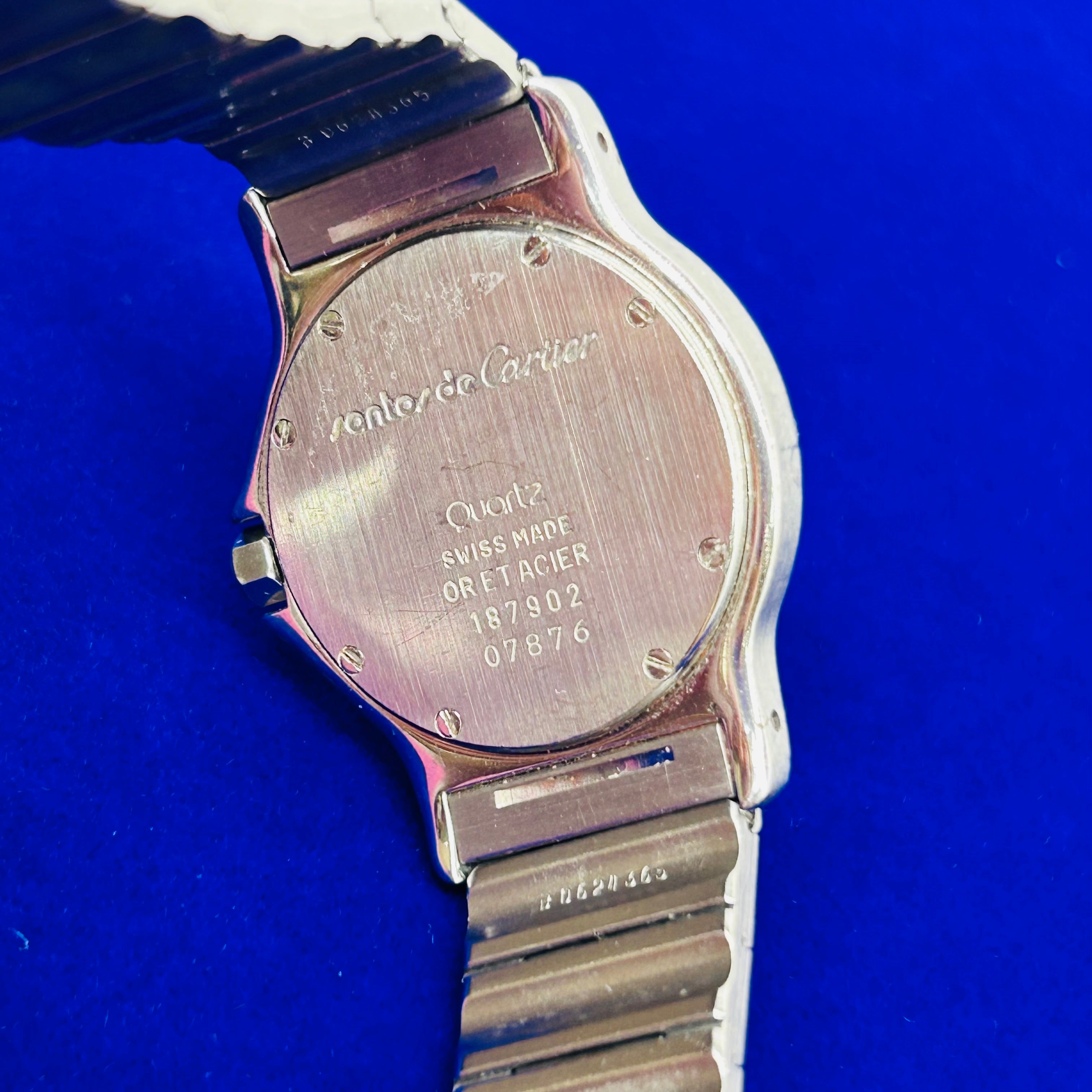 Cartier 18K Yellow Gold & Stainless Steel Octagon Santos Quartz Watch