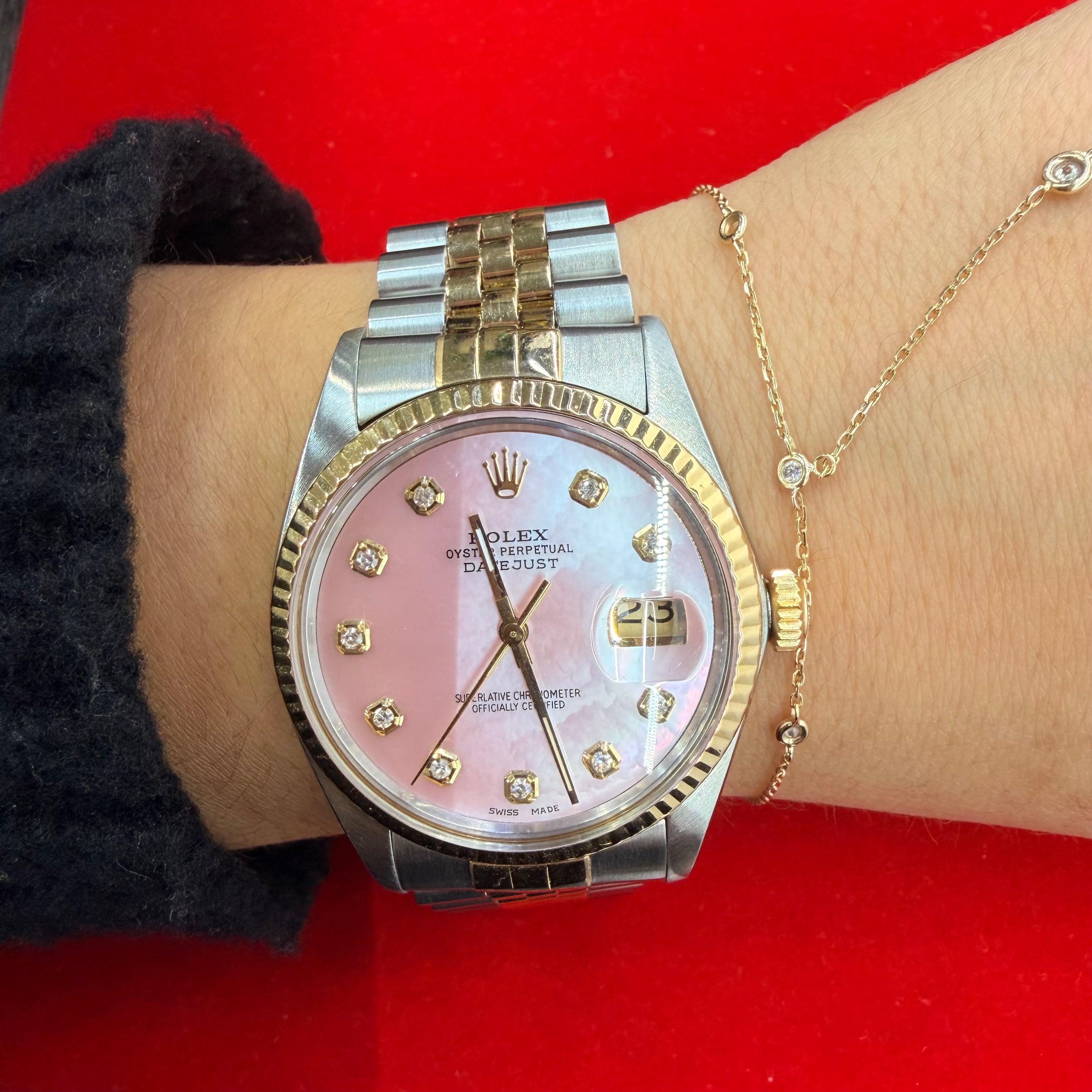 36MM Two Tone 18K&Stainless Steel Date Just Rolex Ref.16013 7.5"