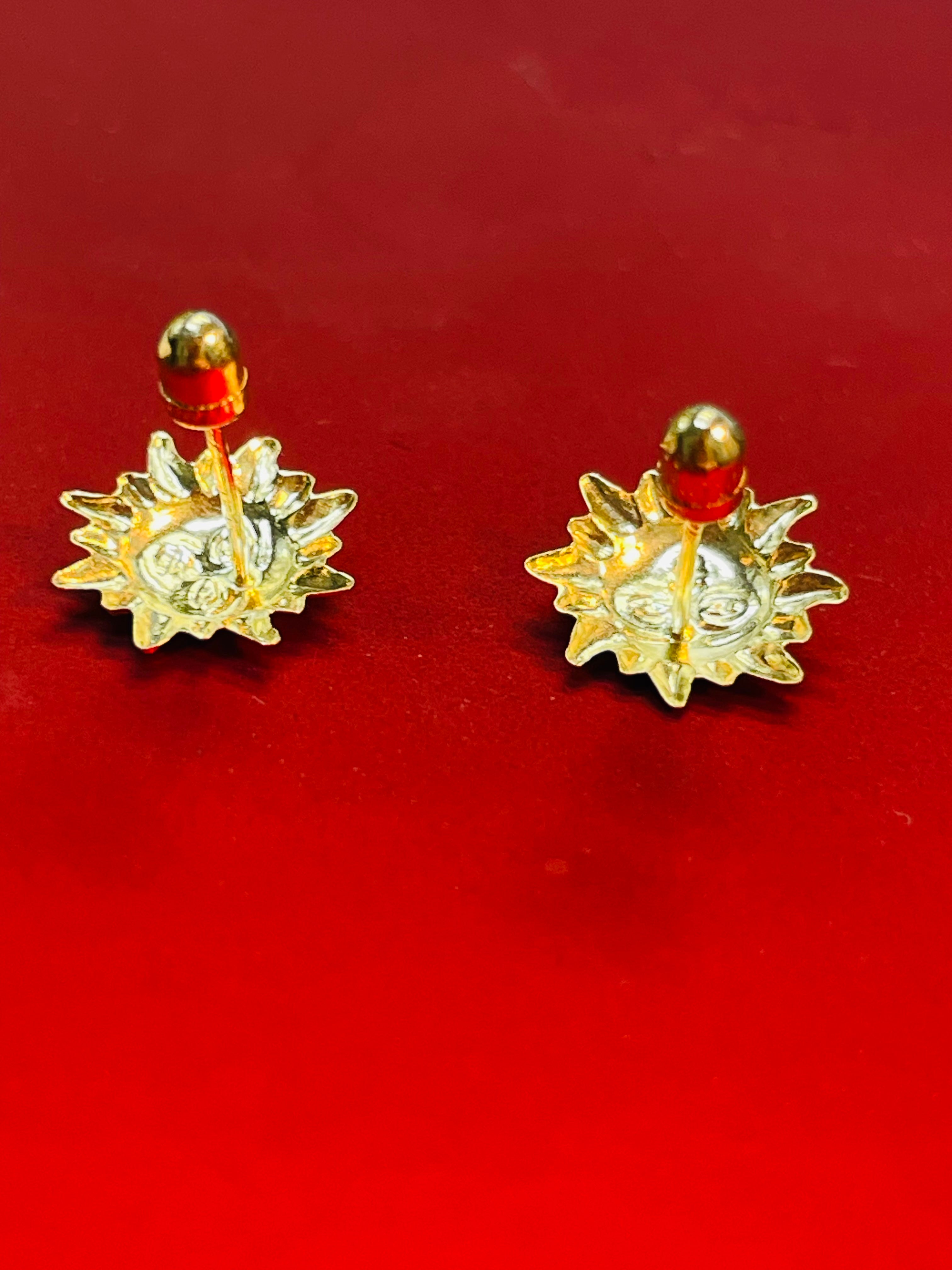 Tranquil Sun 14K Yellow Gold Stud Earrings