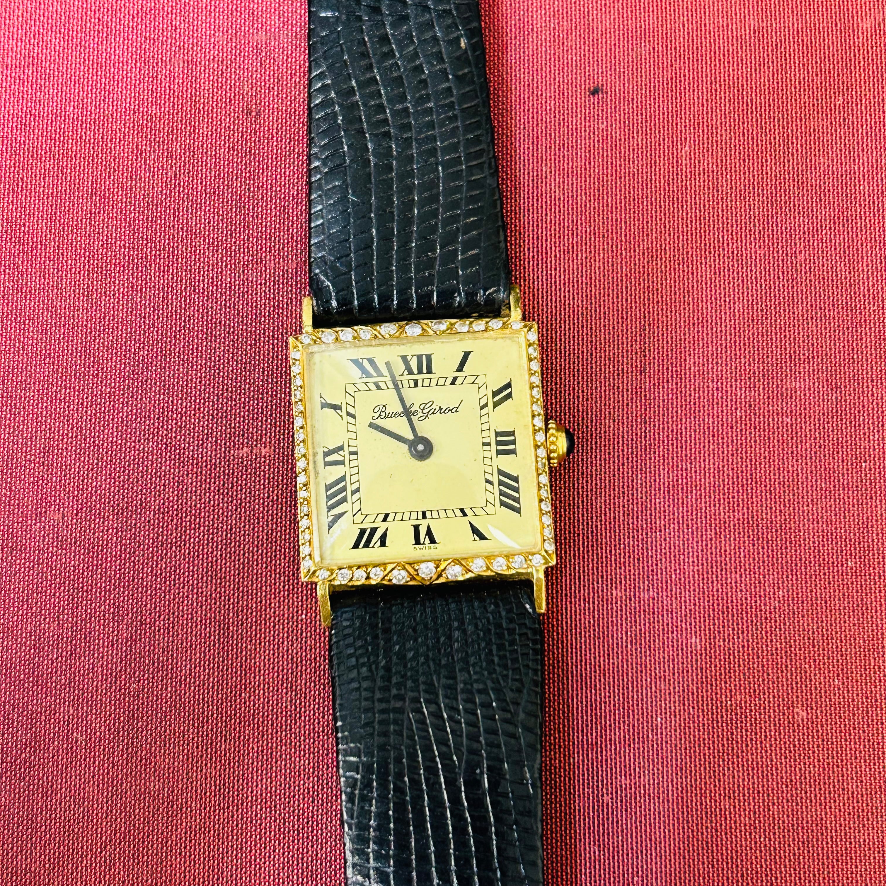 Bueche Girod With Diamonds Wrist Watch