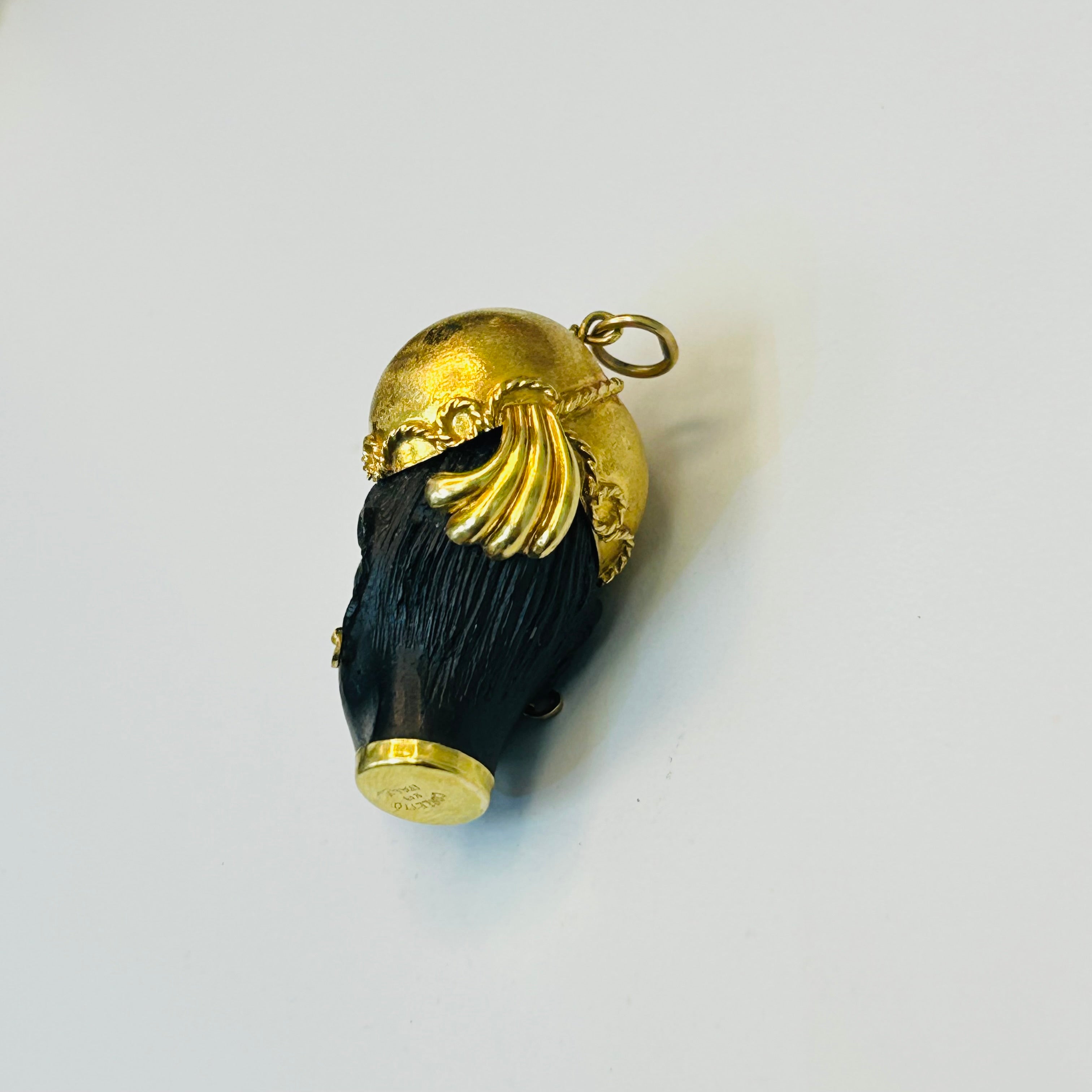 18k Yellow Gold Vintage Blackamoor Pendant Charm