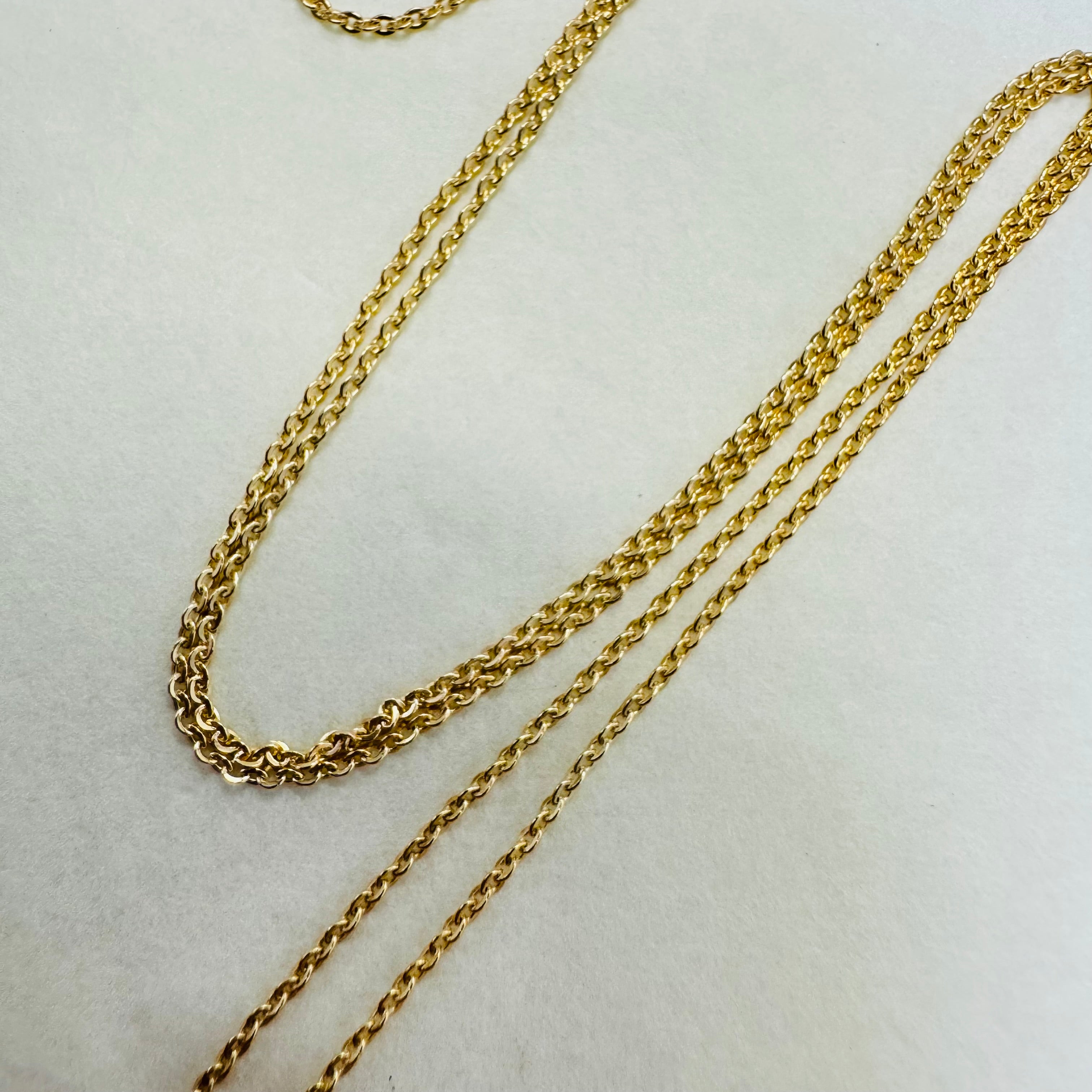 16-18” Solid 14K Yellow Gold Basic Cable Chain