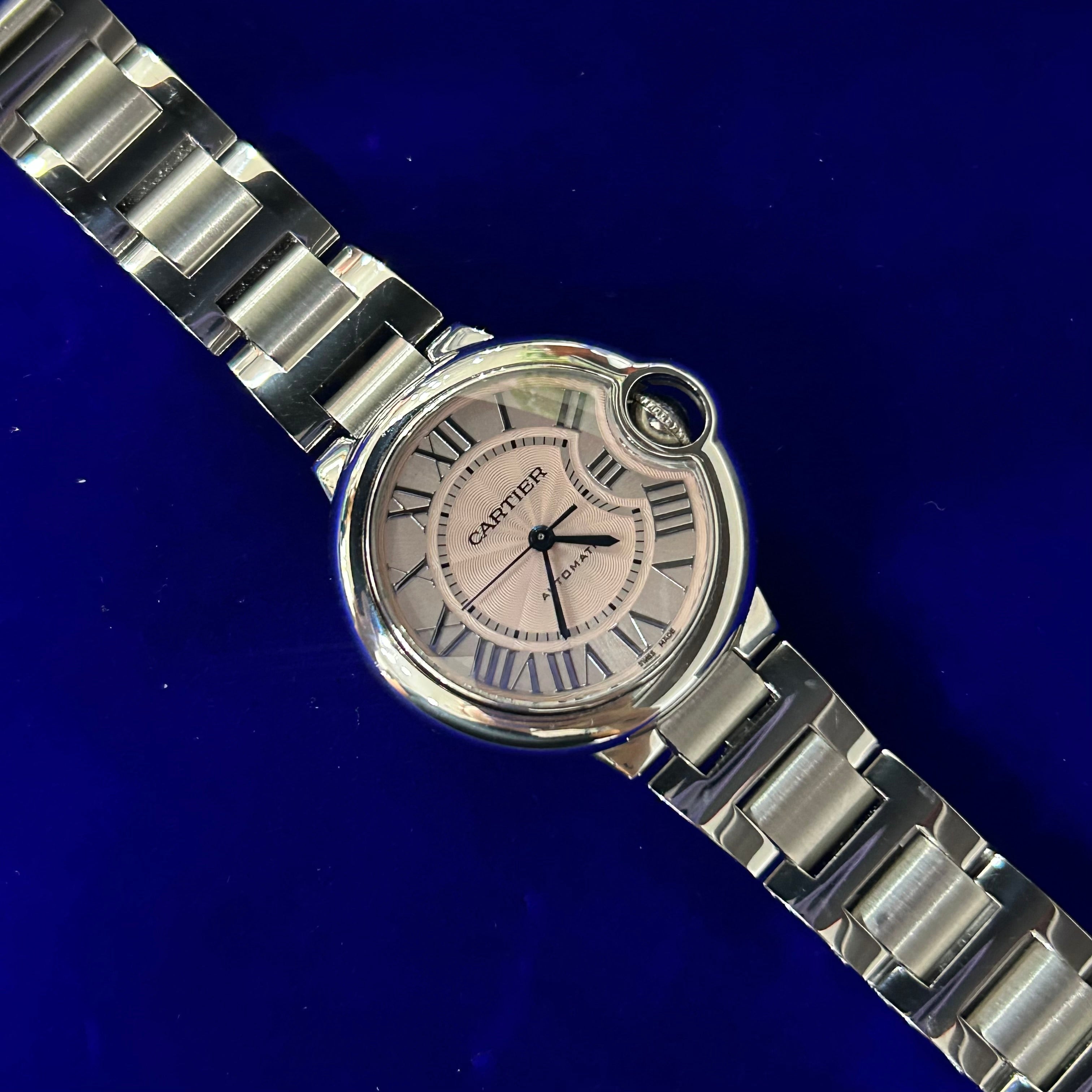 Cartier Ballon Bleu Light Pink  31MM Stainless Steel Automatic  7.25"