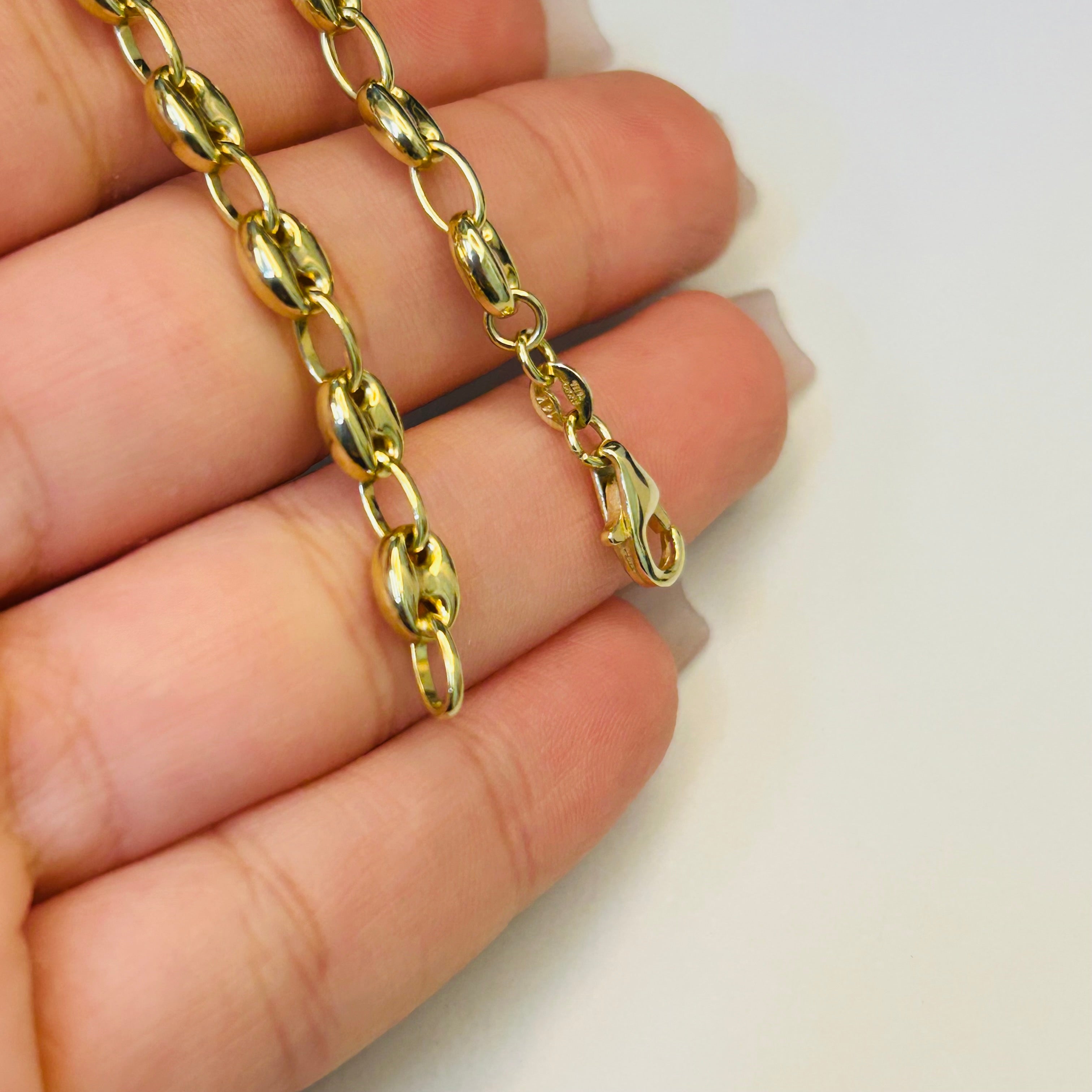 5mm 14K Yellow Gold Mariner Link Bracelet