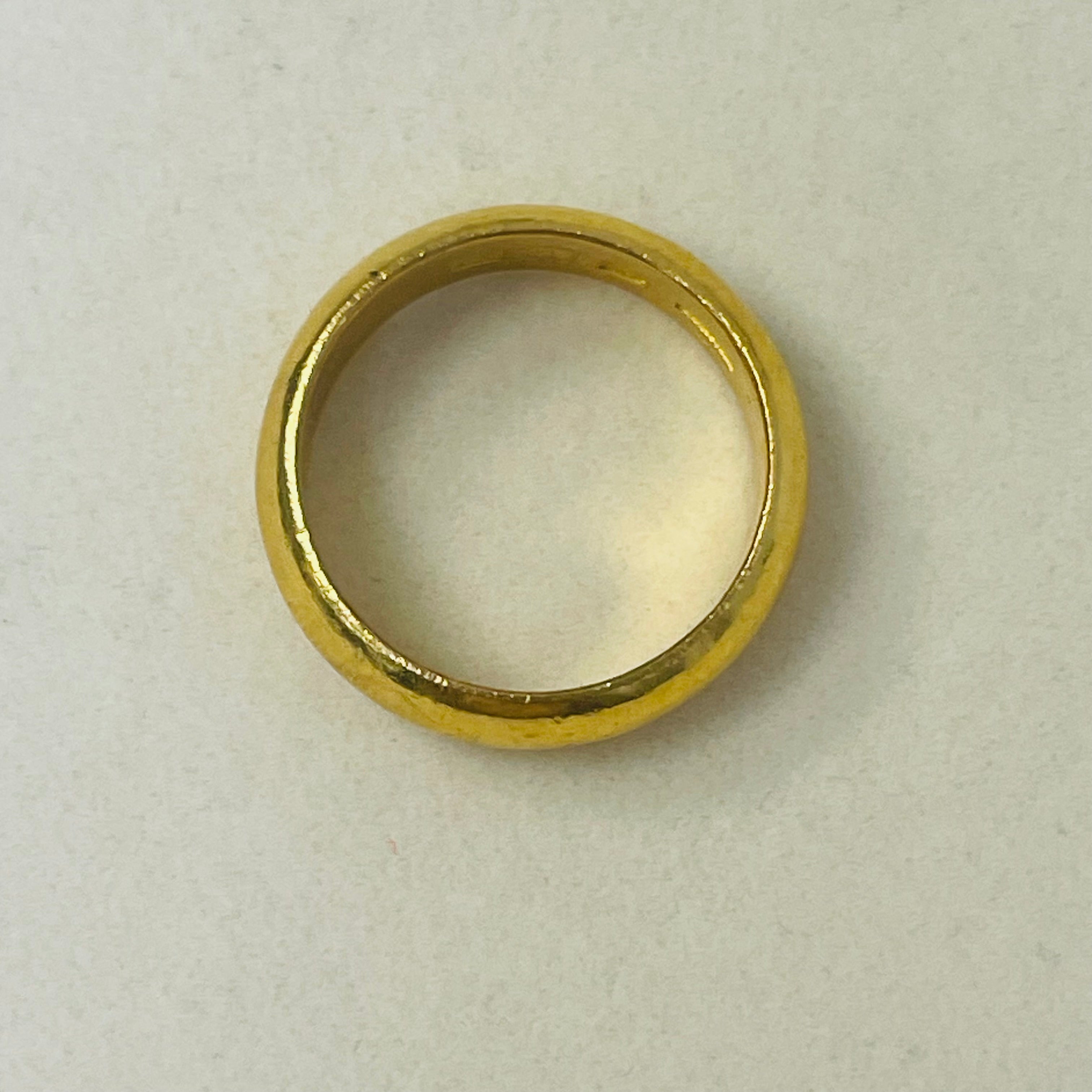 23K Solid Yellow Gold Domed Ring Size 10.25