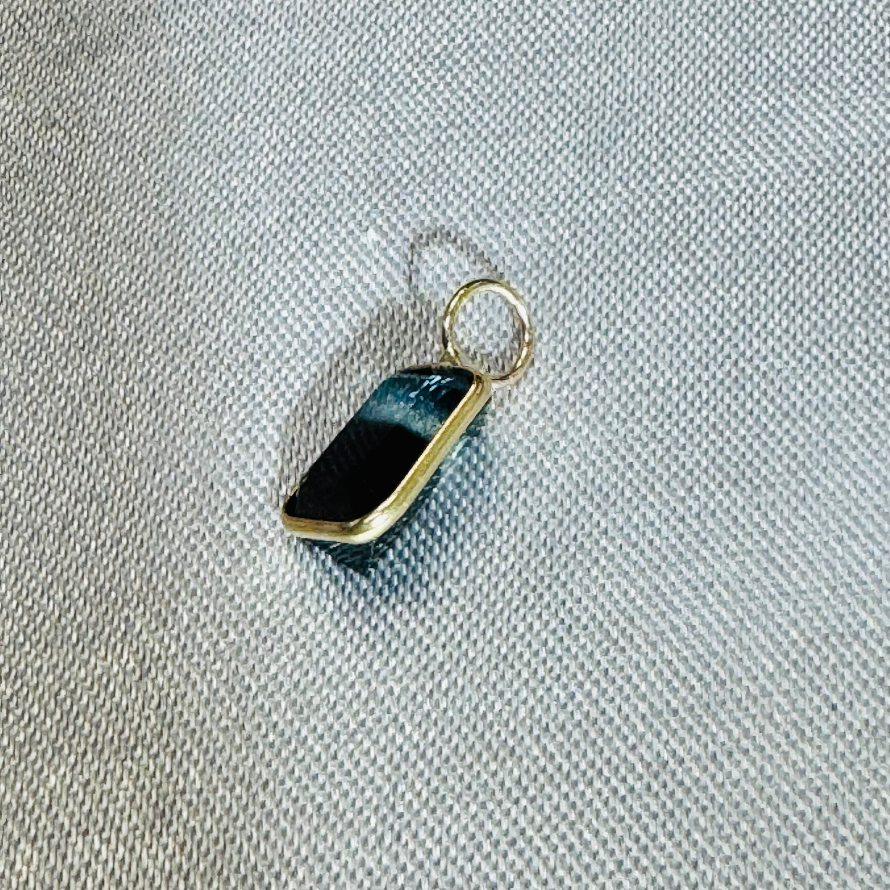 Bi Color Tourmaline Pendant 14K Yellow Gold