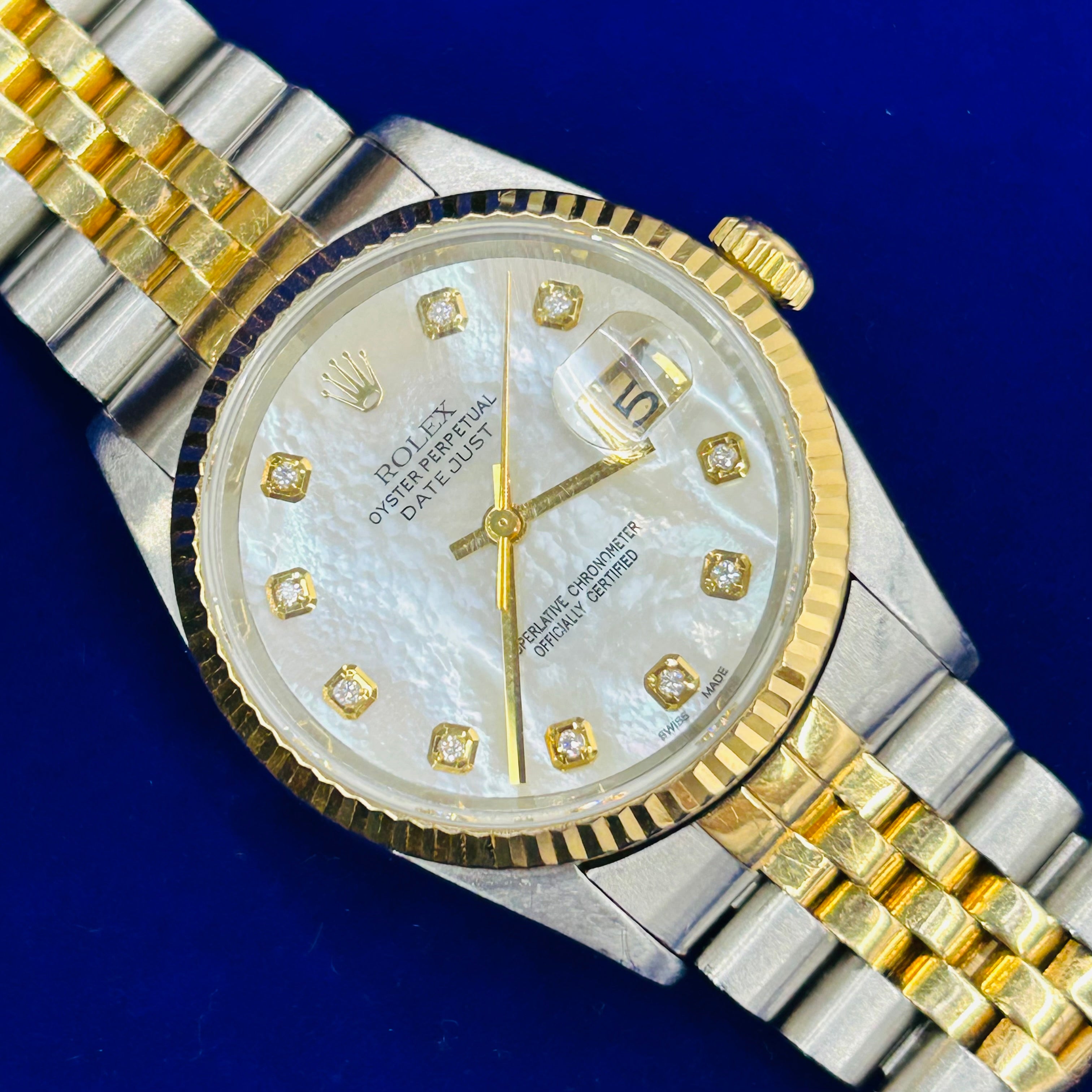 Stainless Steel & 18K Yellow Gold 36MM Oyster Perpetual Date Rolex Watch