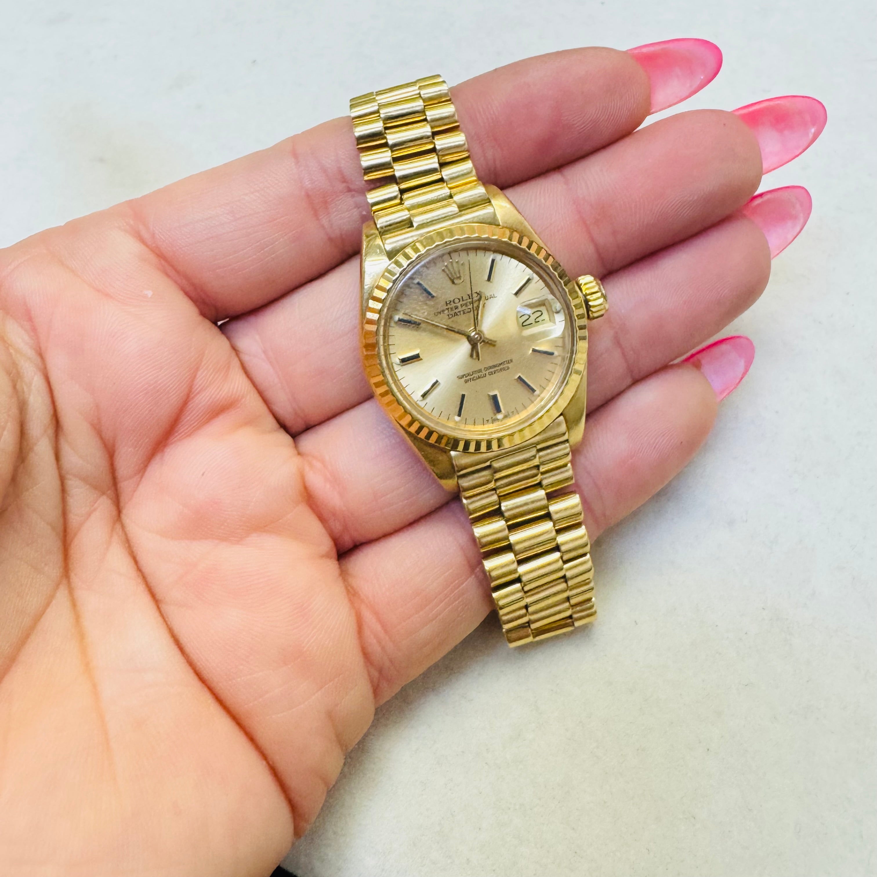 26MM 18K Yellow Gold Rolex President Ref.6917 1979
