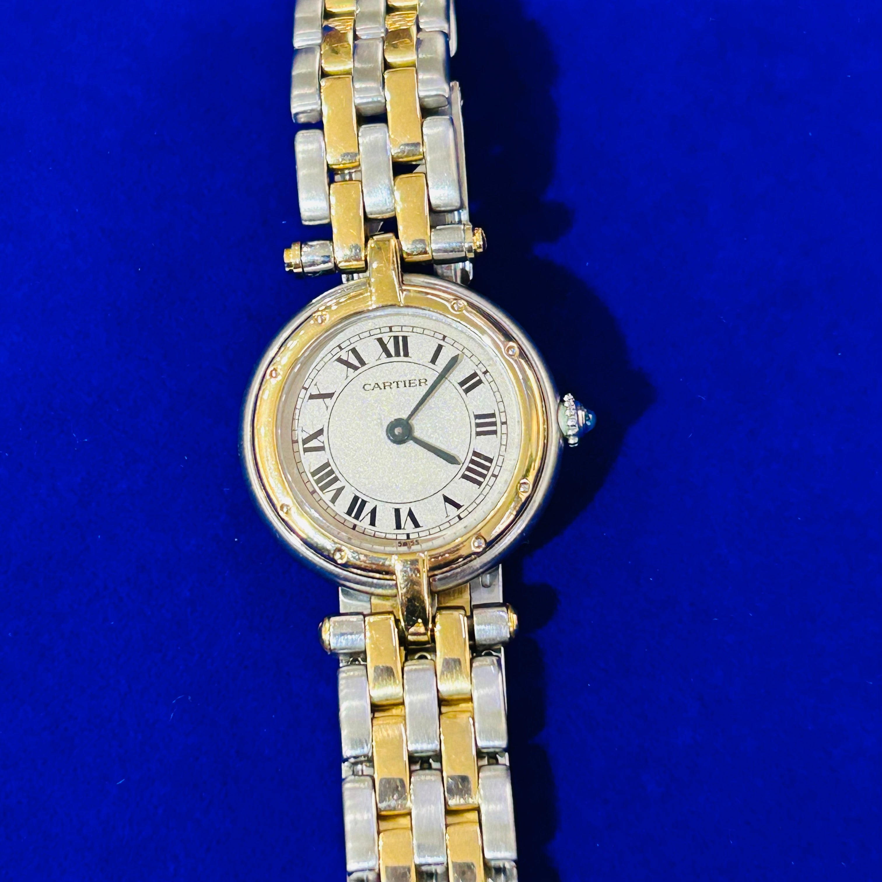 Cartier Vendome Small Two-Tone Quartz Watch (Two Row Gold ) 6.75”