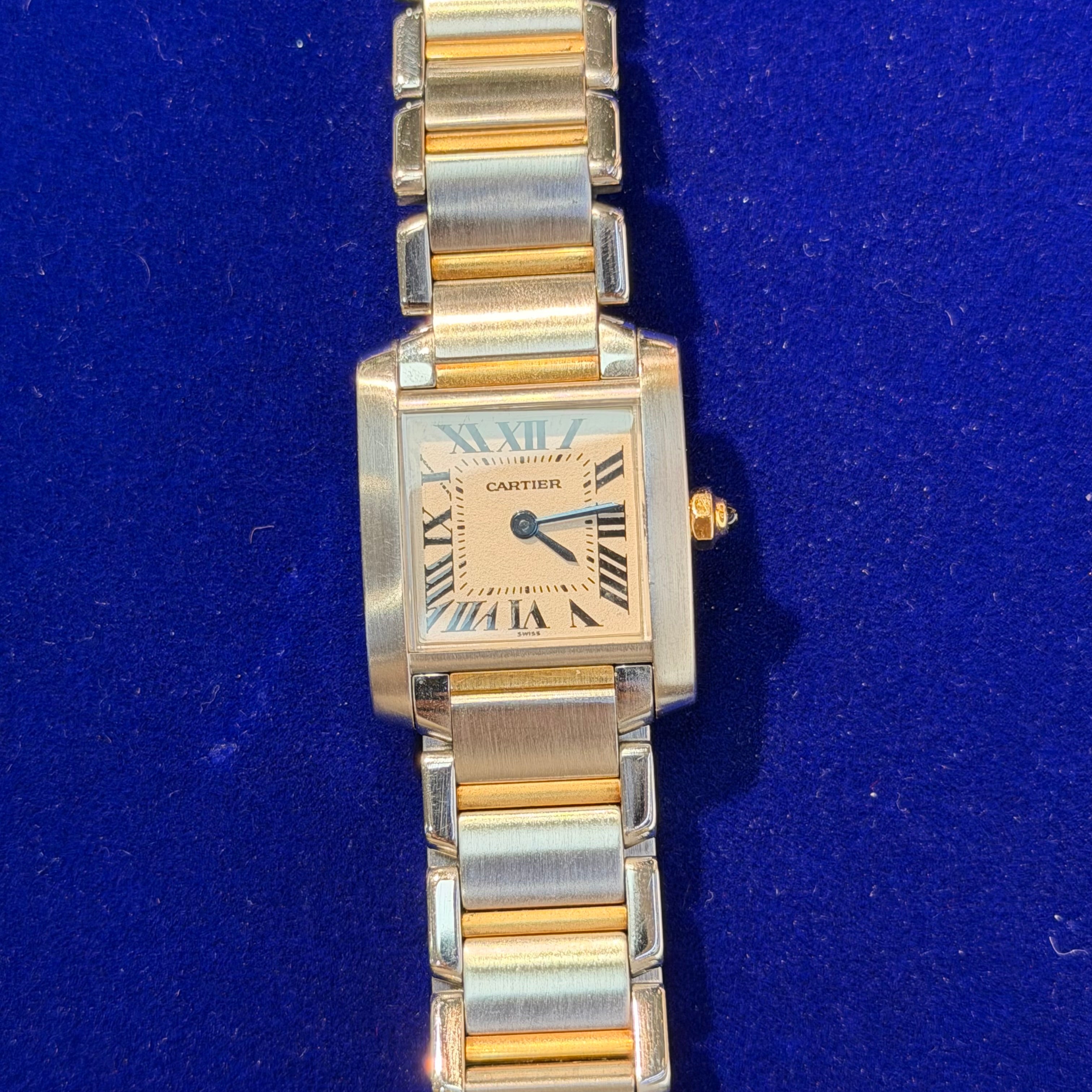 20MM Small Cartier Tank Francaise 18K & Stainless Steel 6.75"