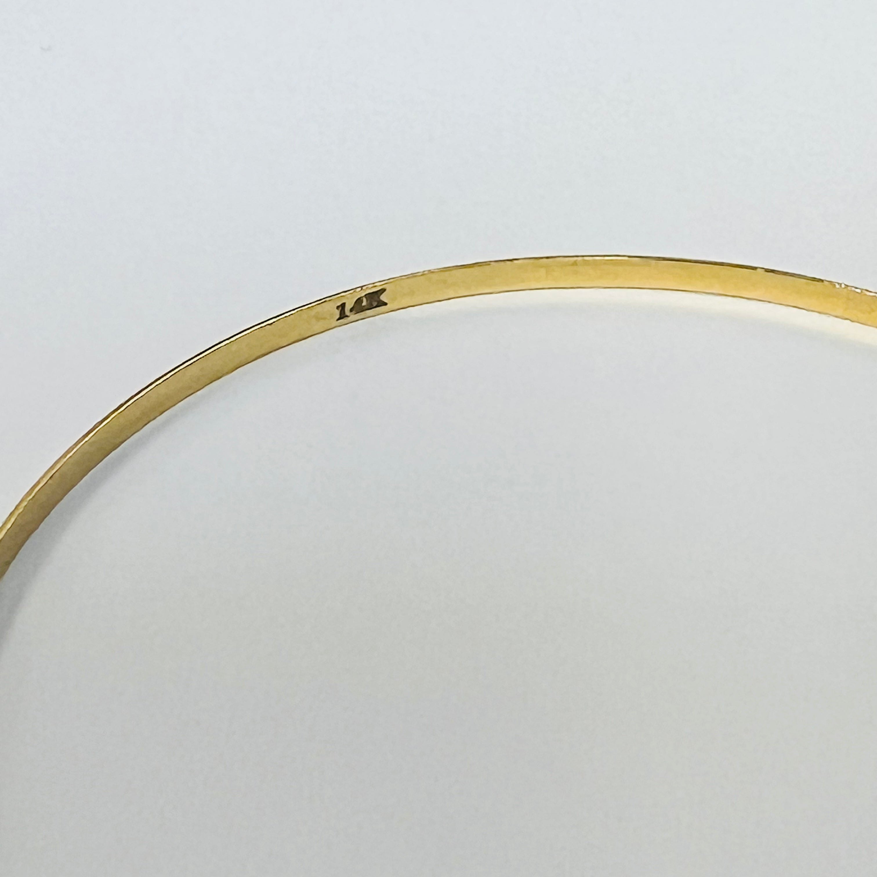 7.85” 2mm 14K Yellow Gold Smooth Bangle Bracelet