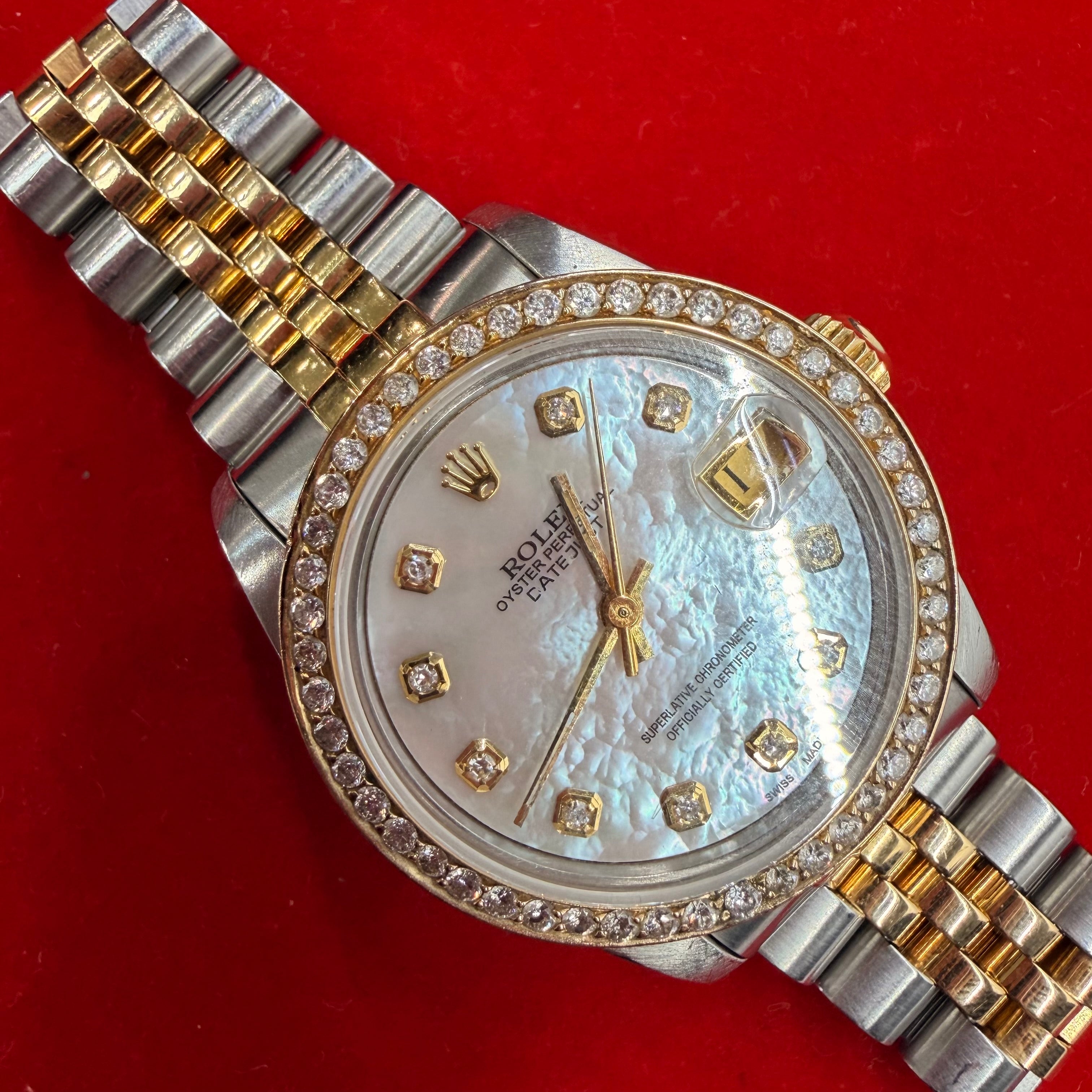 31MM Two Tone 18K&Stainless Steel Date Just Rolex Diamond bezel&Dial