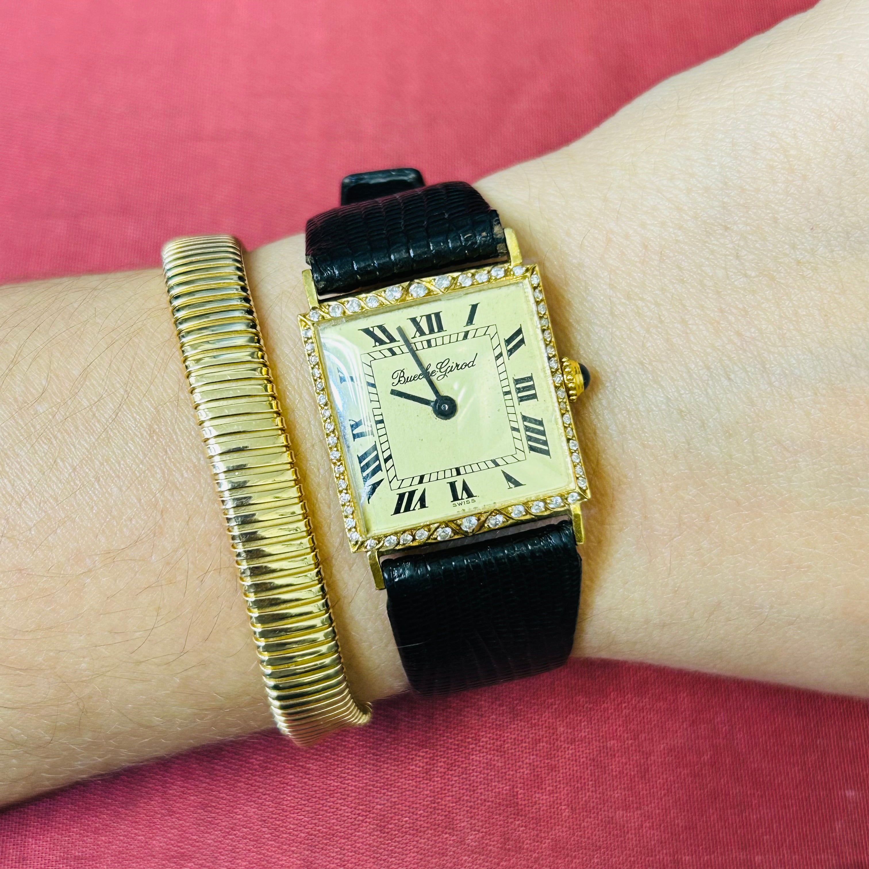 Bueche Girod With Diamonds Wrist Watch