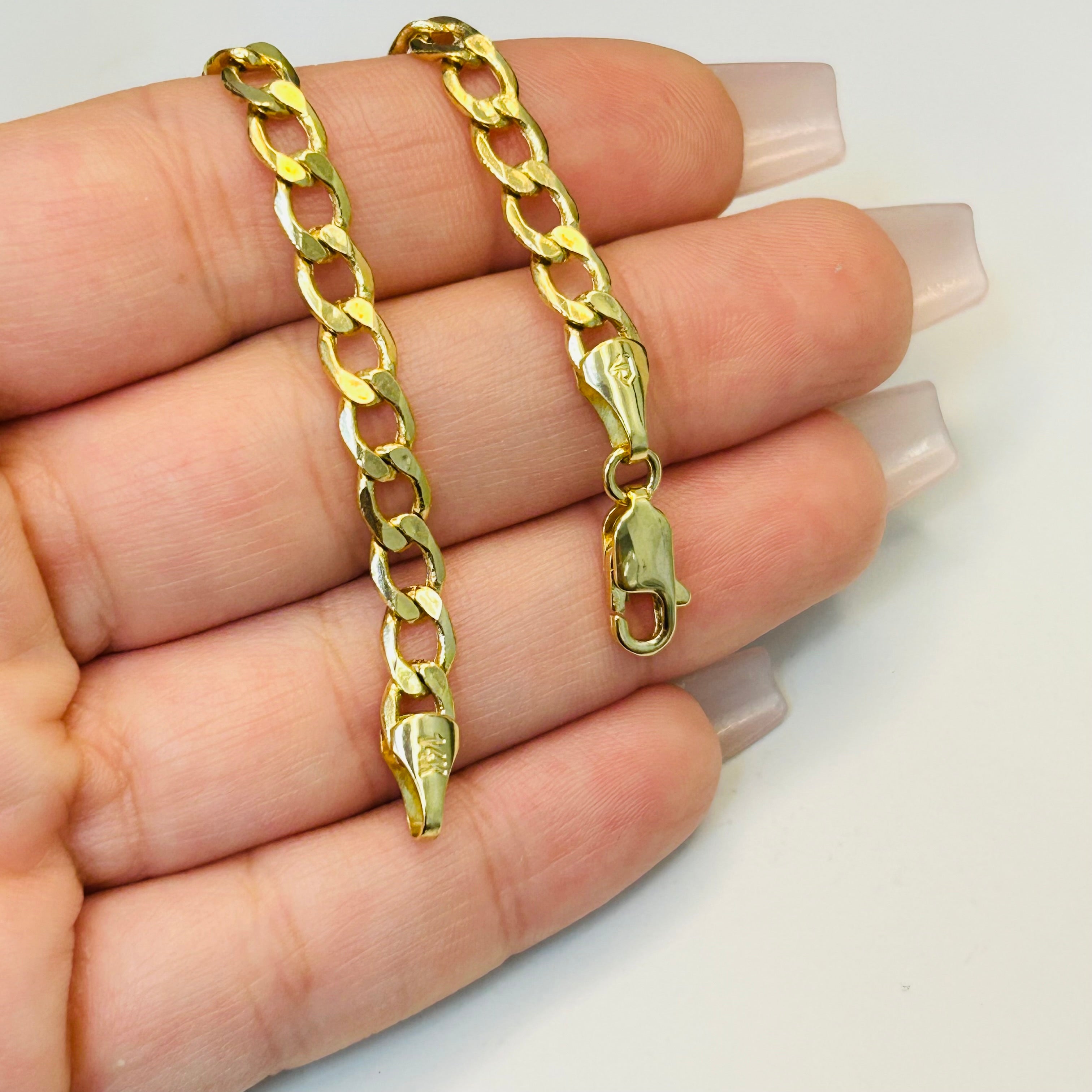 14K 5mm Yellow Gold Cuban Curb Link Bracelet (Copy)