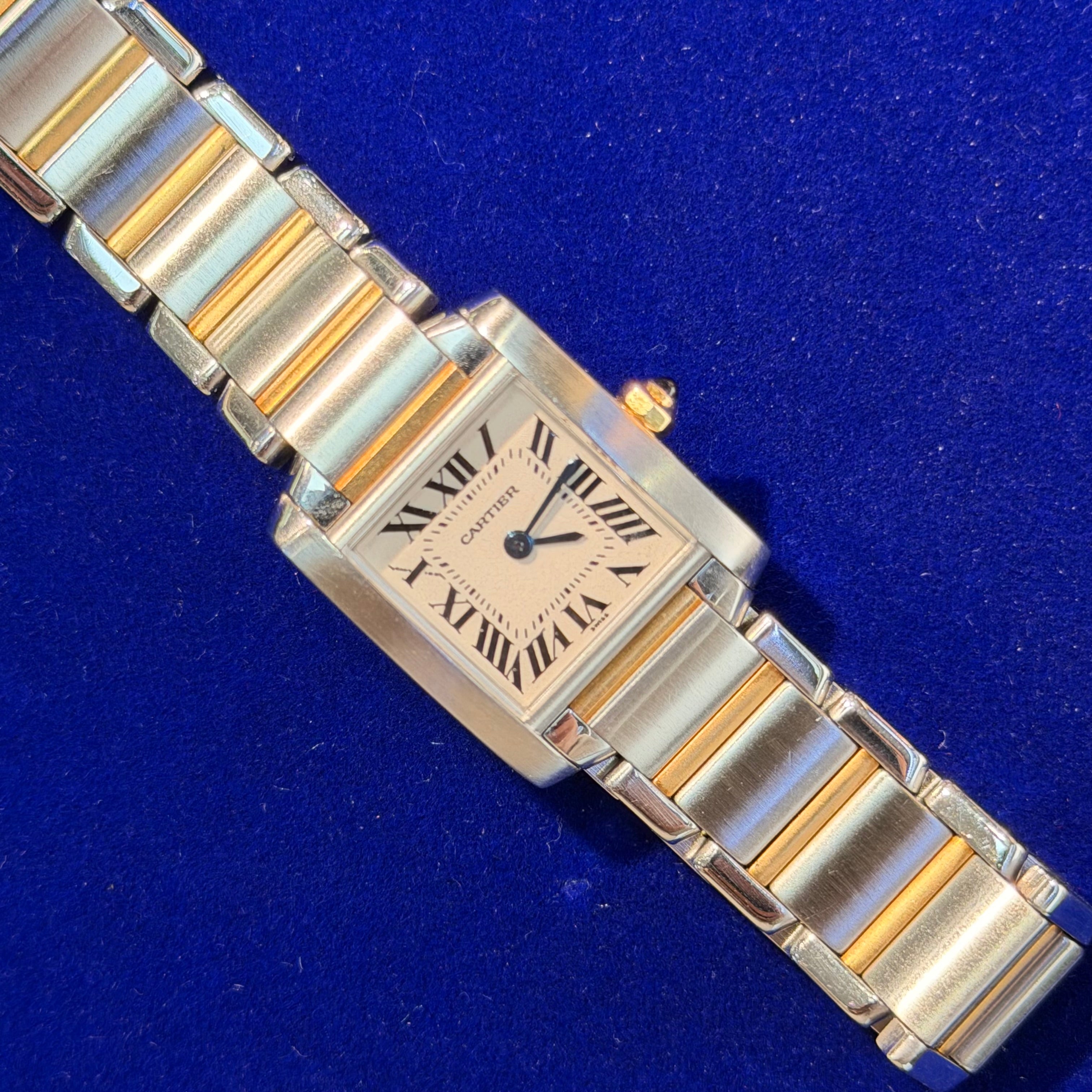 20MM Small Cartier Tank Francaise 18K & Stainless Steel 6.75"