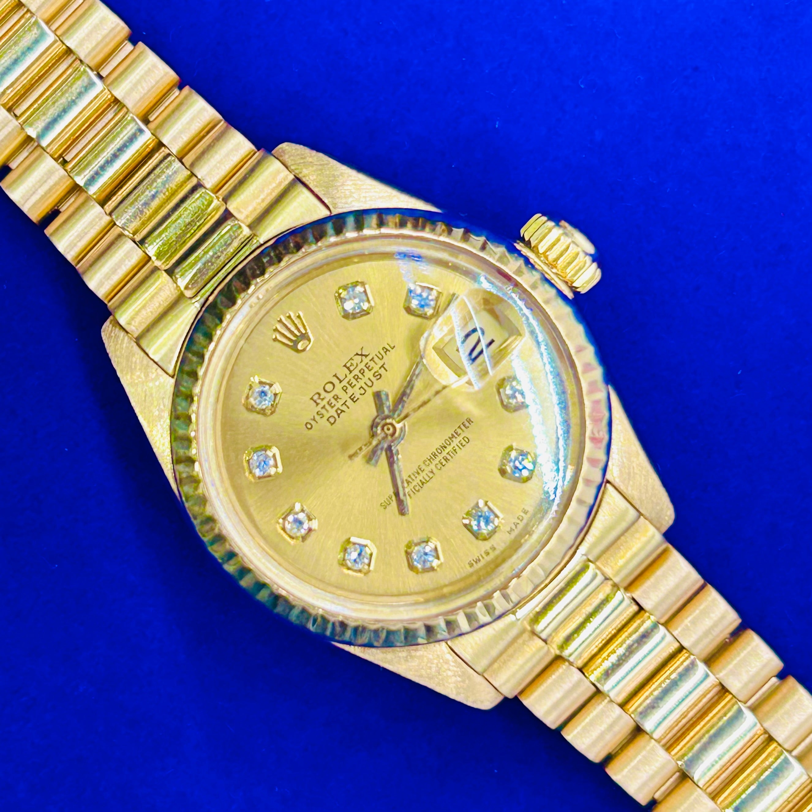 Vintage  18K Yellow Gold 26MM Oyster Jubilee Perpetual Datejust Rolex Watch