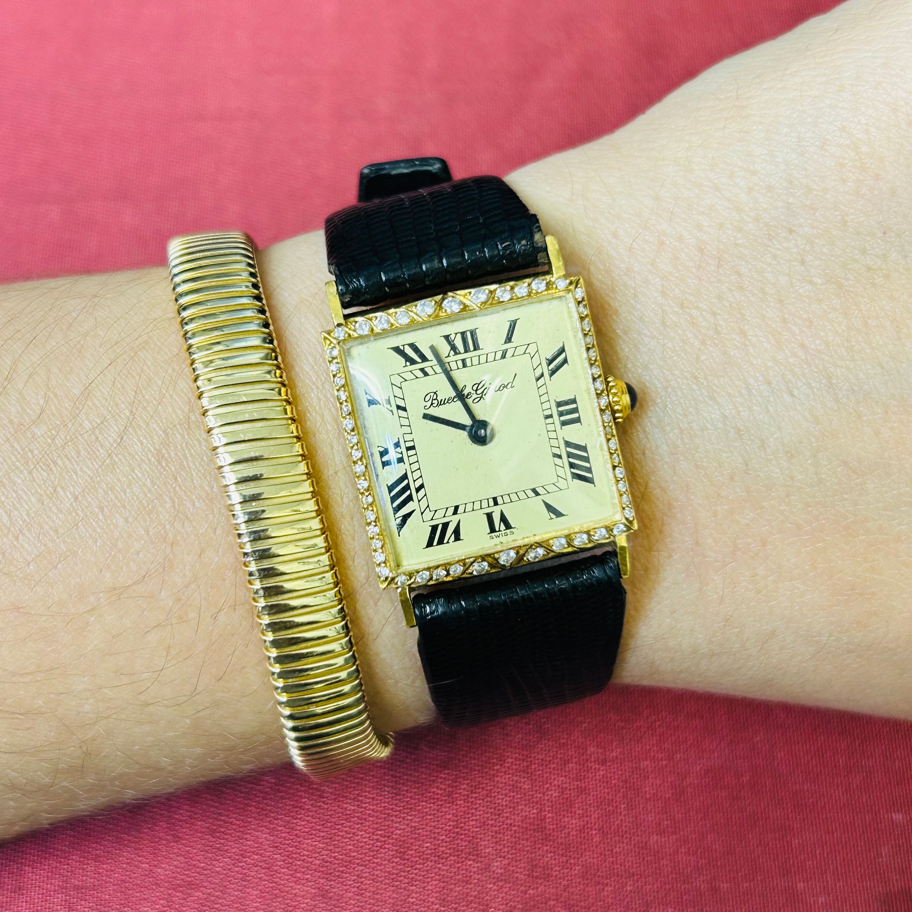 Bueche Girod With Diamonds Wrist Watch