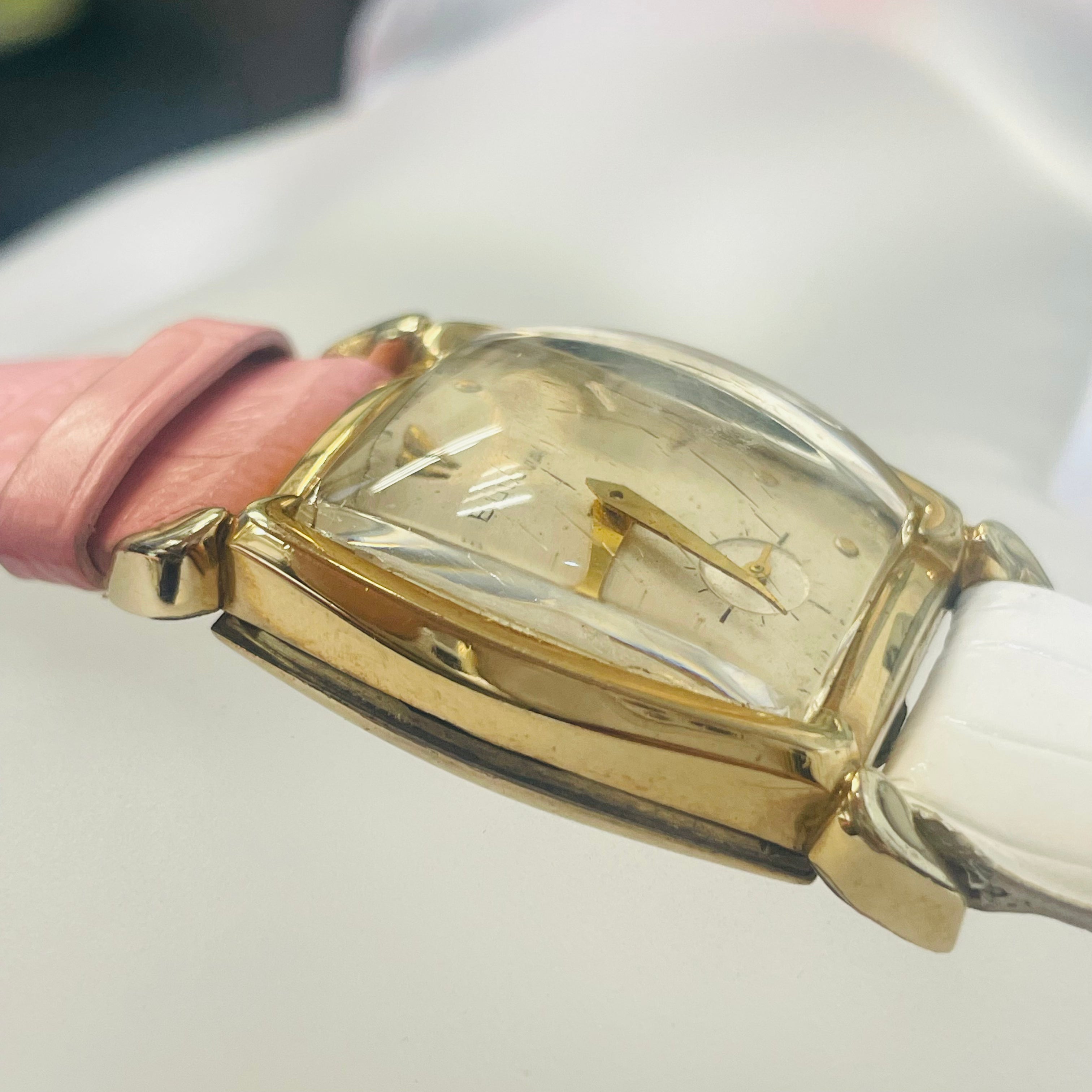 26mm Vintage Art Deco Bulova Gold Filled Tank Wrist Watch