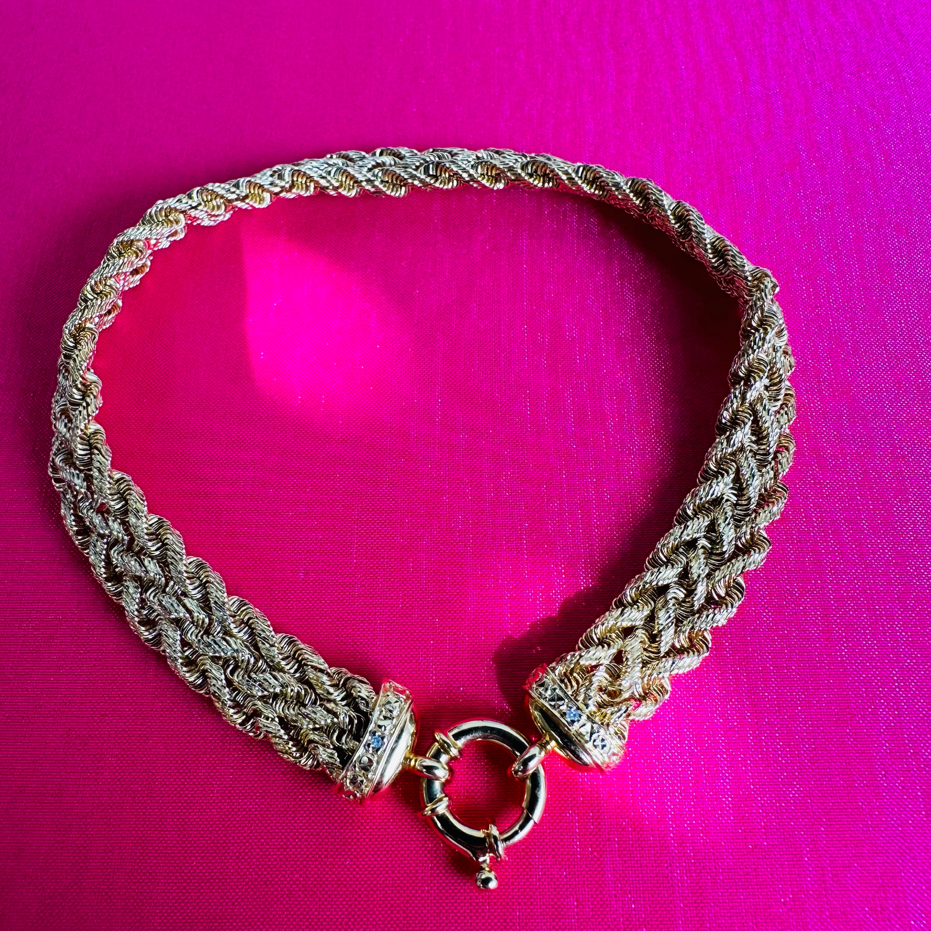 8.5” 14K Fine Italian Woven Bracelet