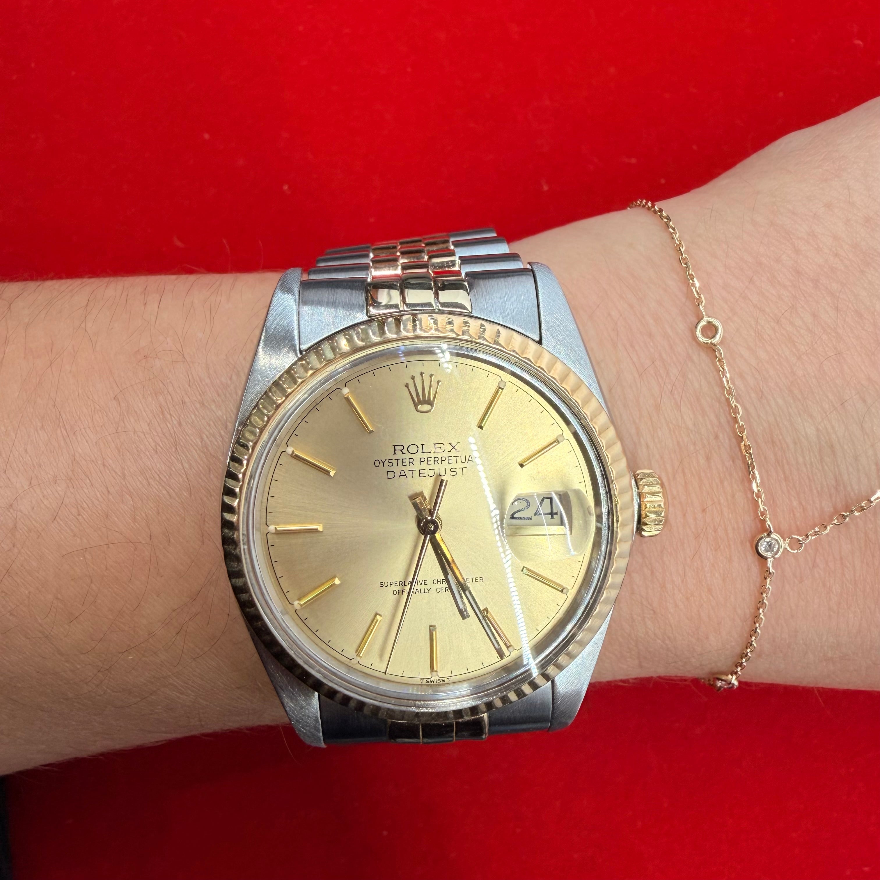 36MM Two Tone 18K&Stainless Steel Date Just Rolex Ref.16013  7"