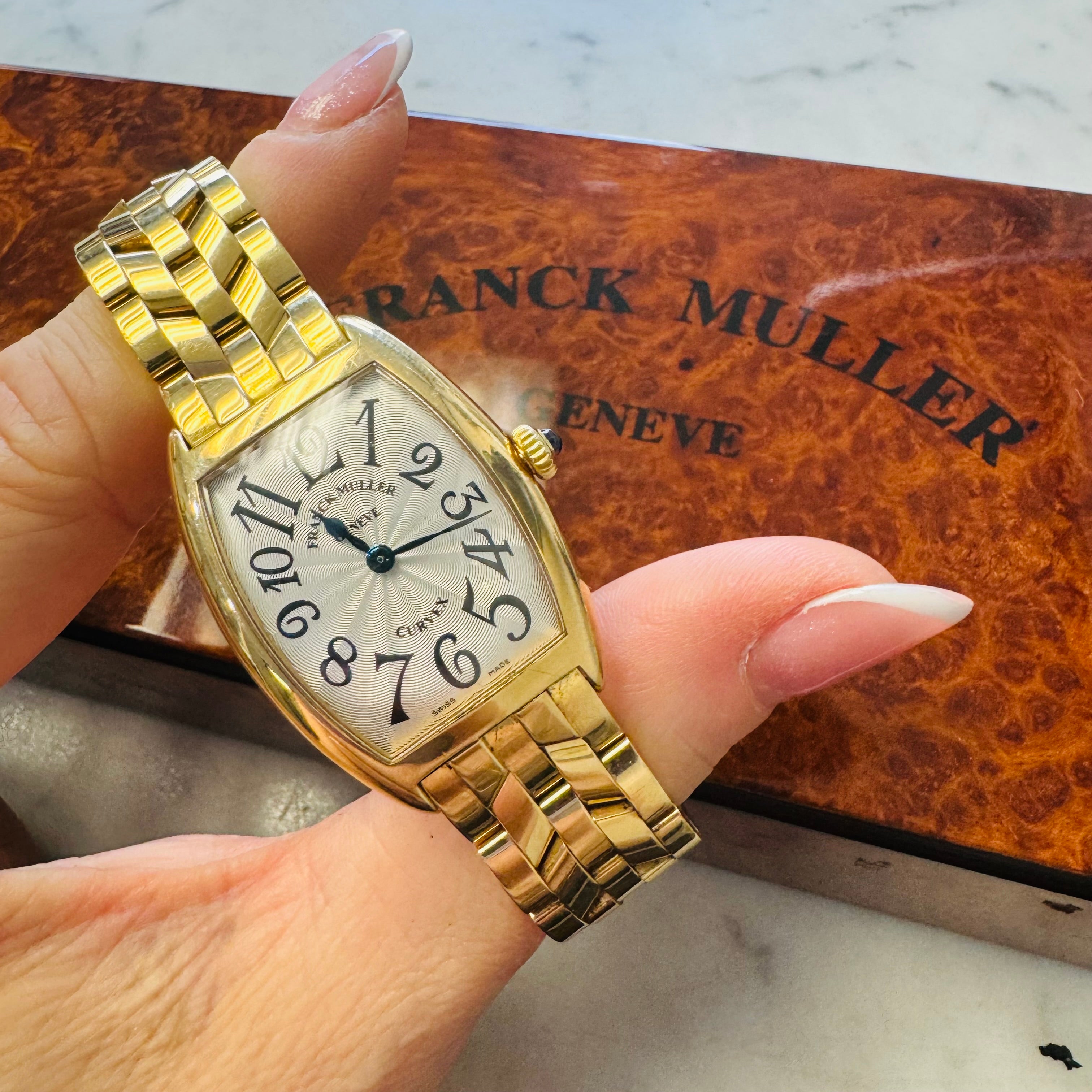 Frank Mueller 18K Yellow Gold Curvex Watch