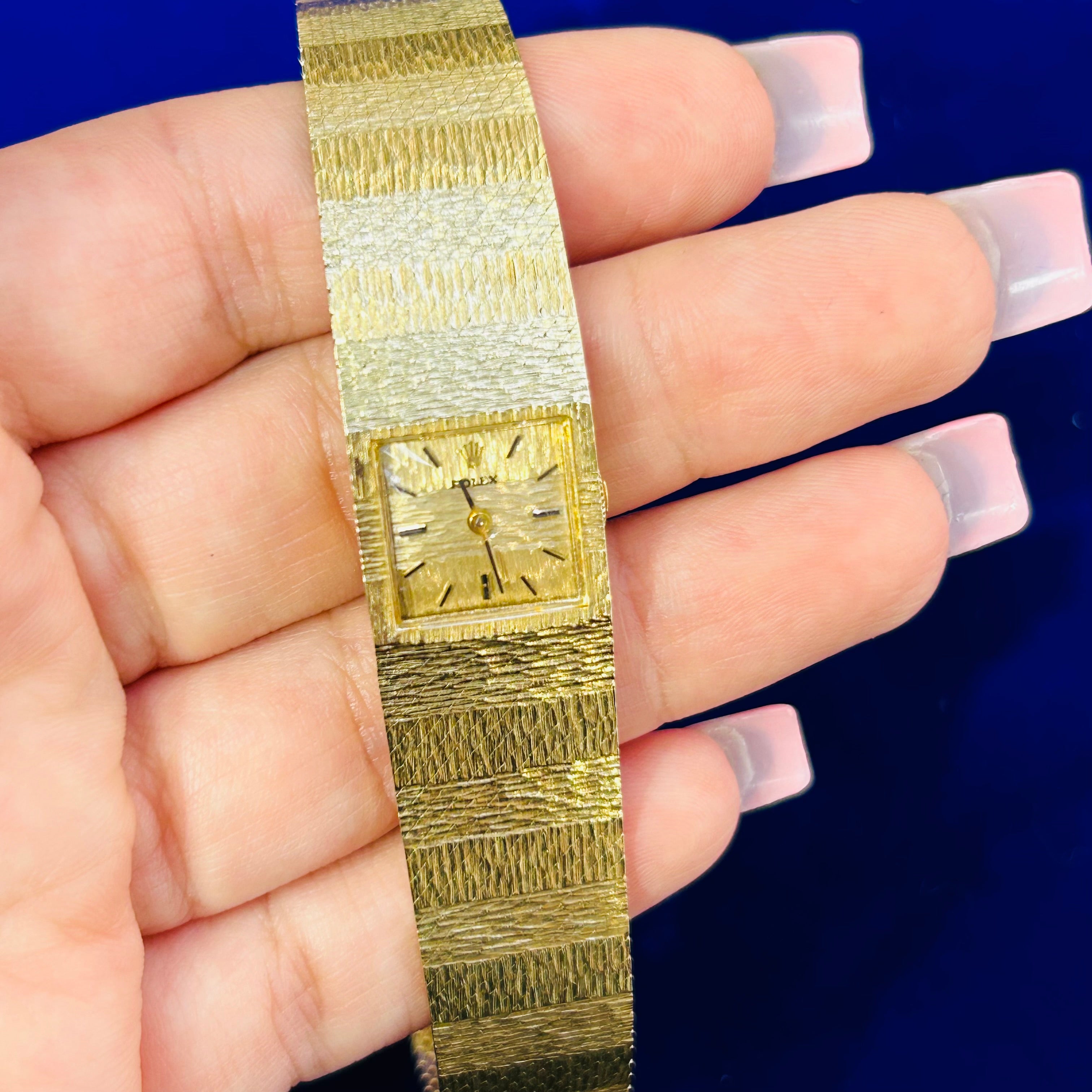 Vintage 14K Yellow Gold Fancy Rolex Watch