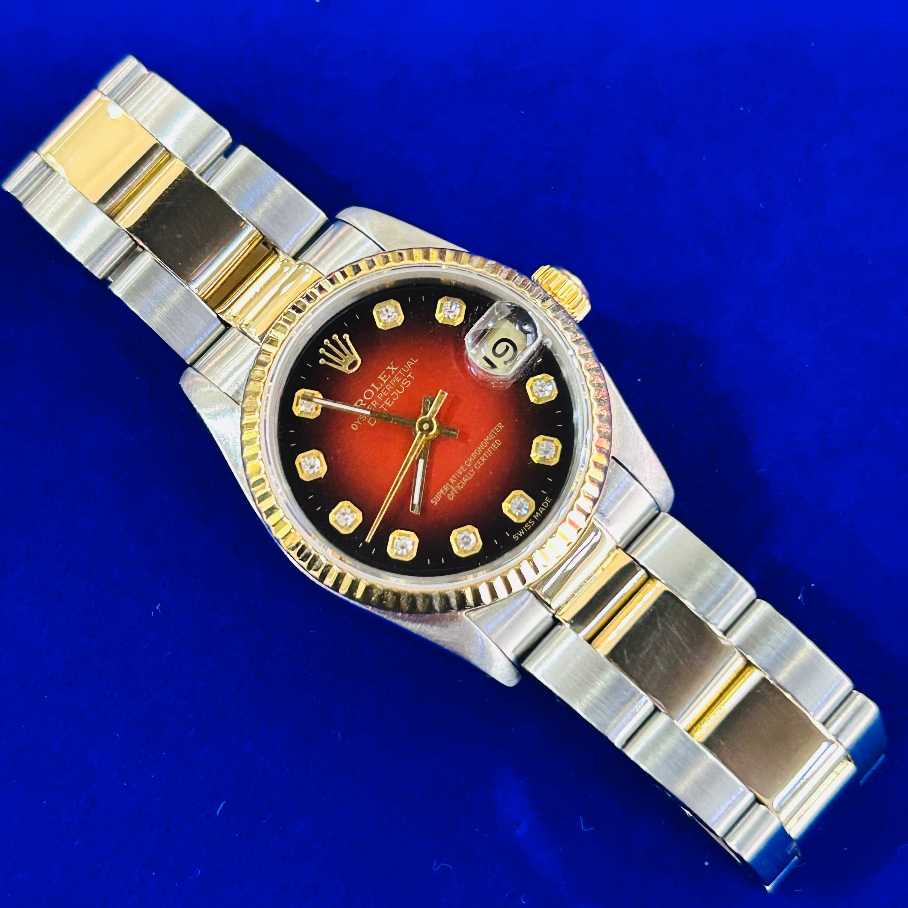Vintage Stainless Steel and 18K Gold 31mm Oyster Perpetual Datejust Rolex Watch